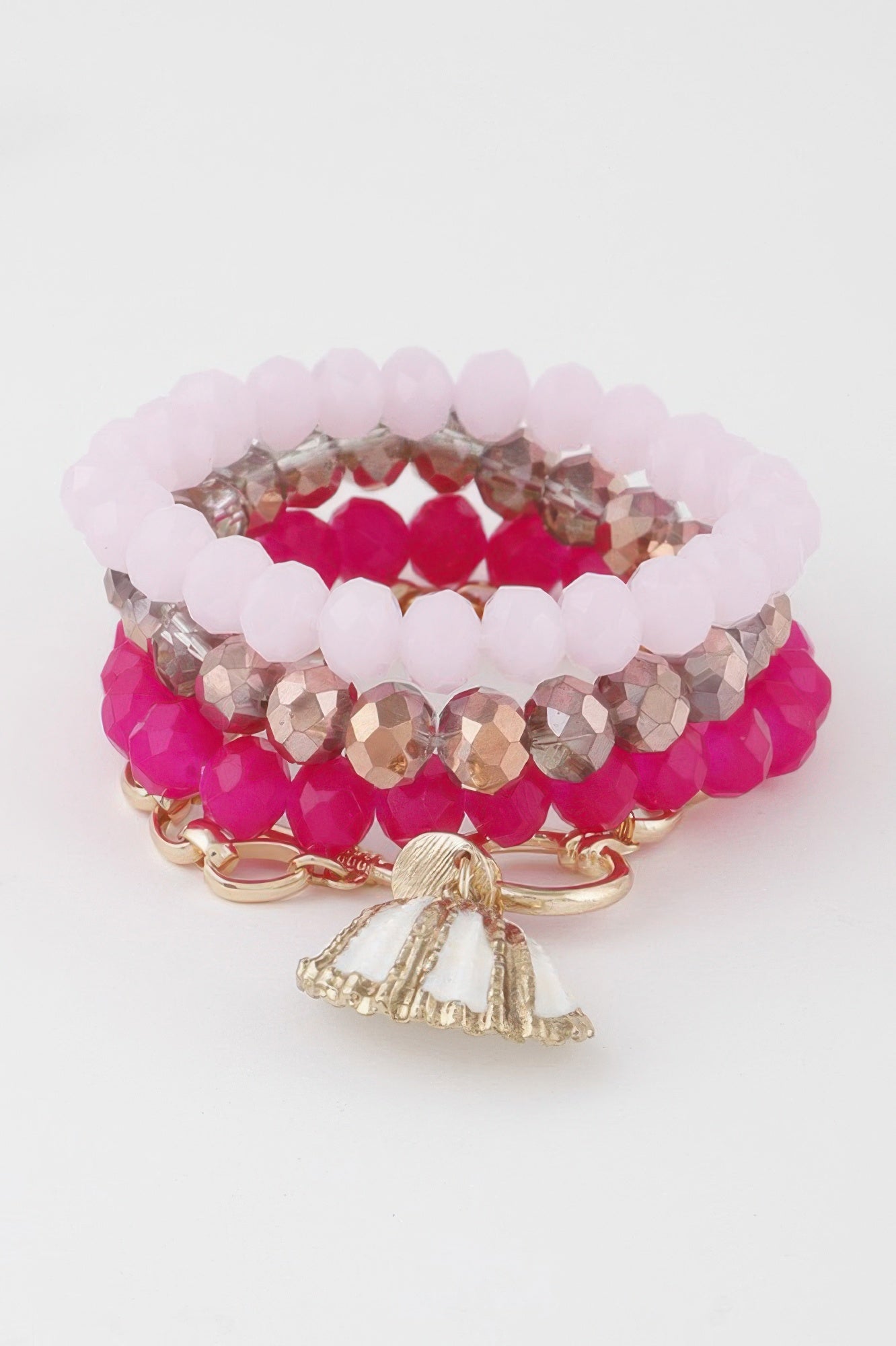 Multi Seashell Crystal Bracelet