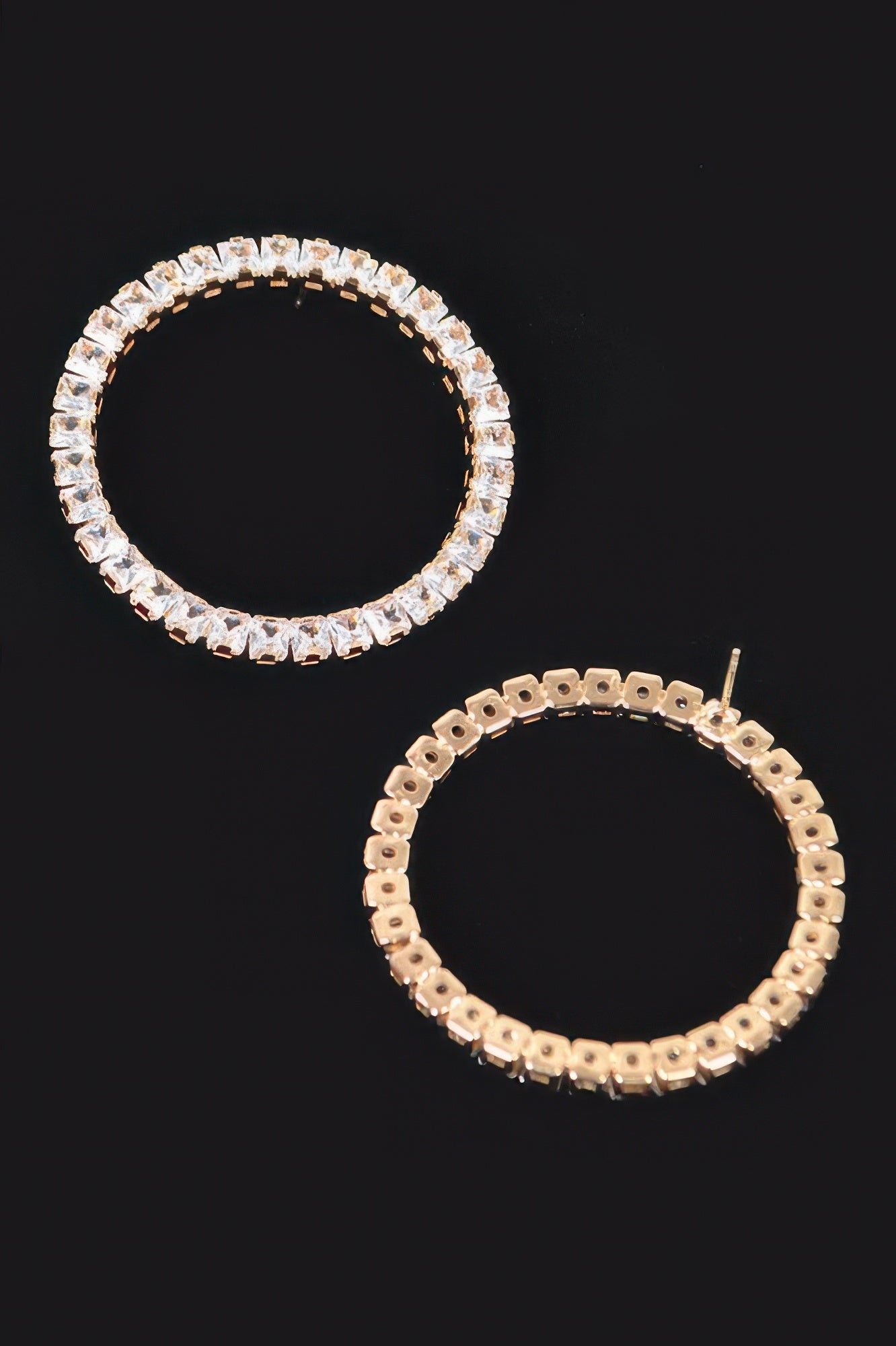 Rhinestone Round Earring