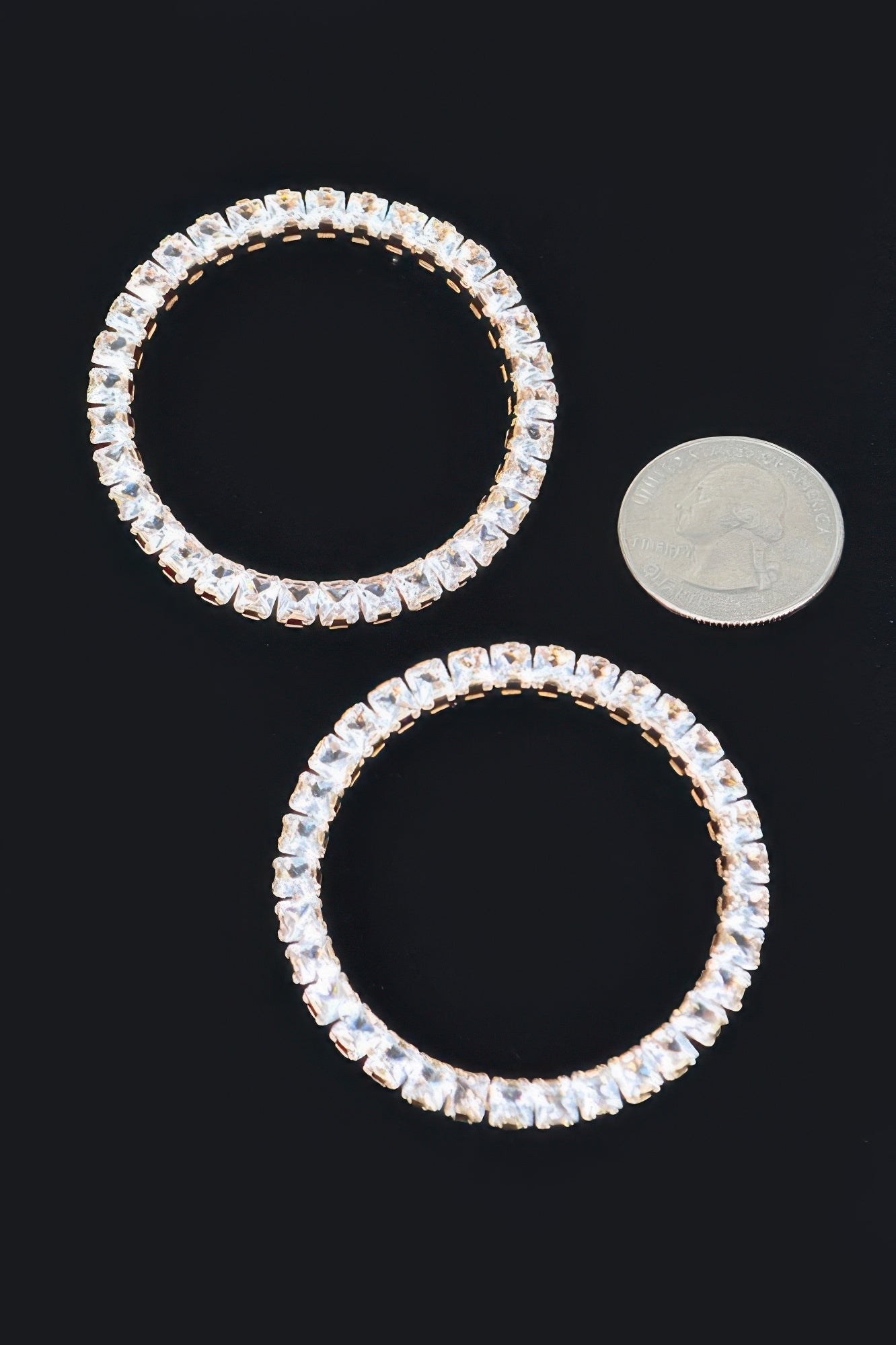 Rhinestone Round Earring