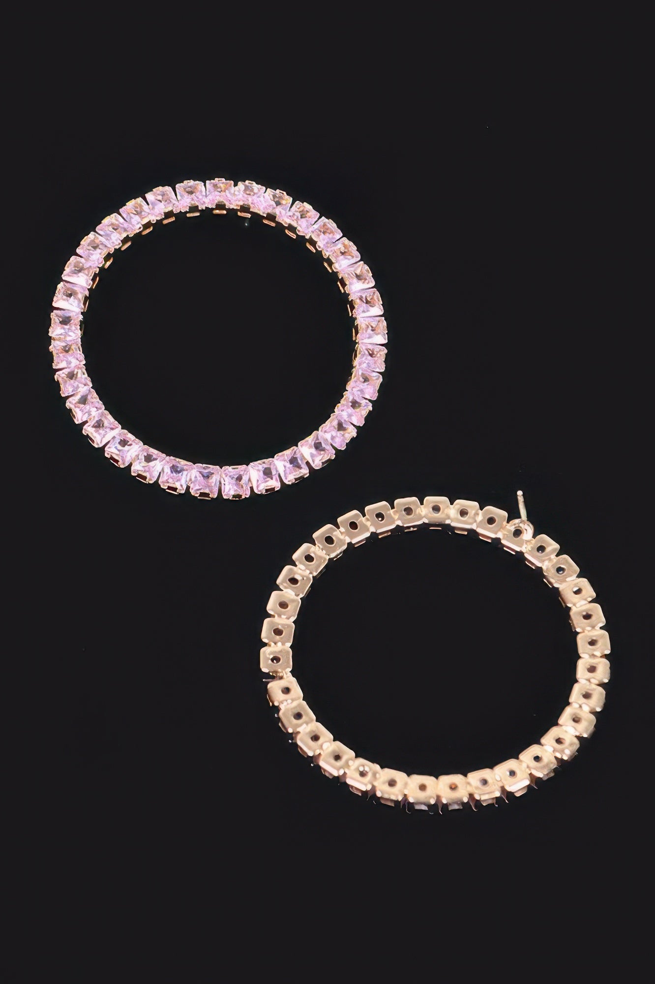 Rhinestone Round Earring