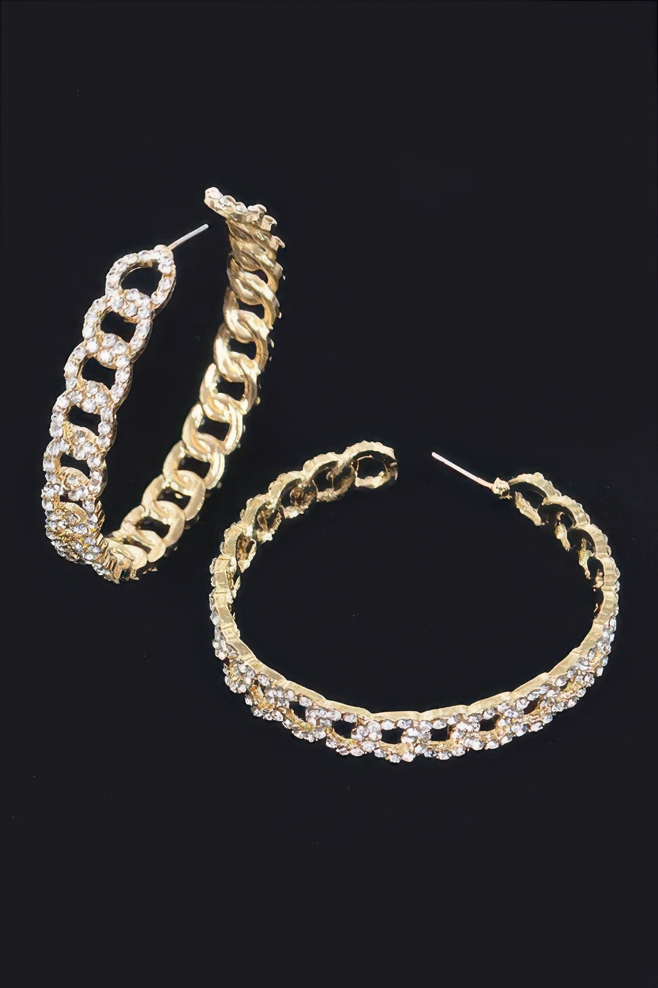 Rhinestone Hoop Earring