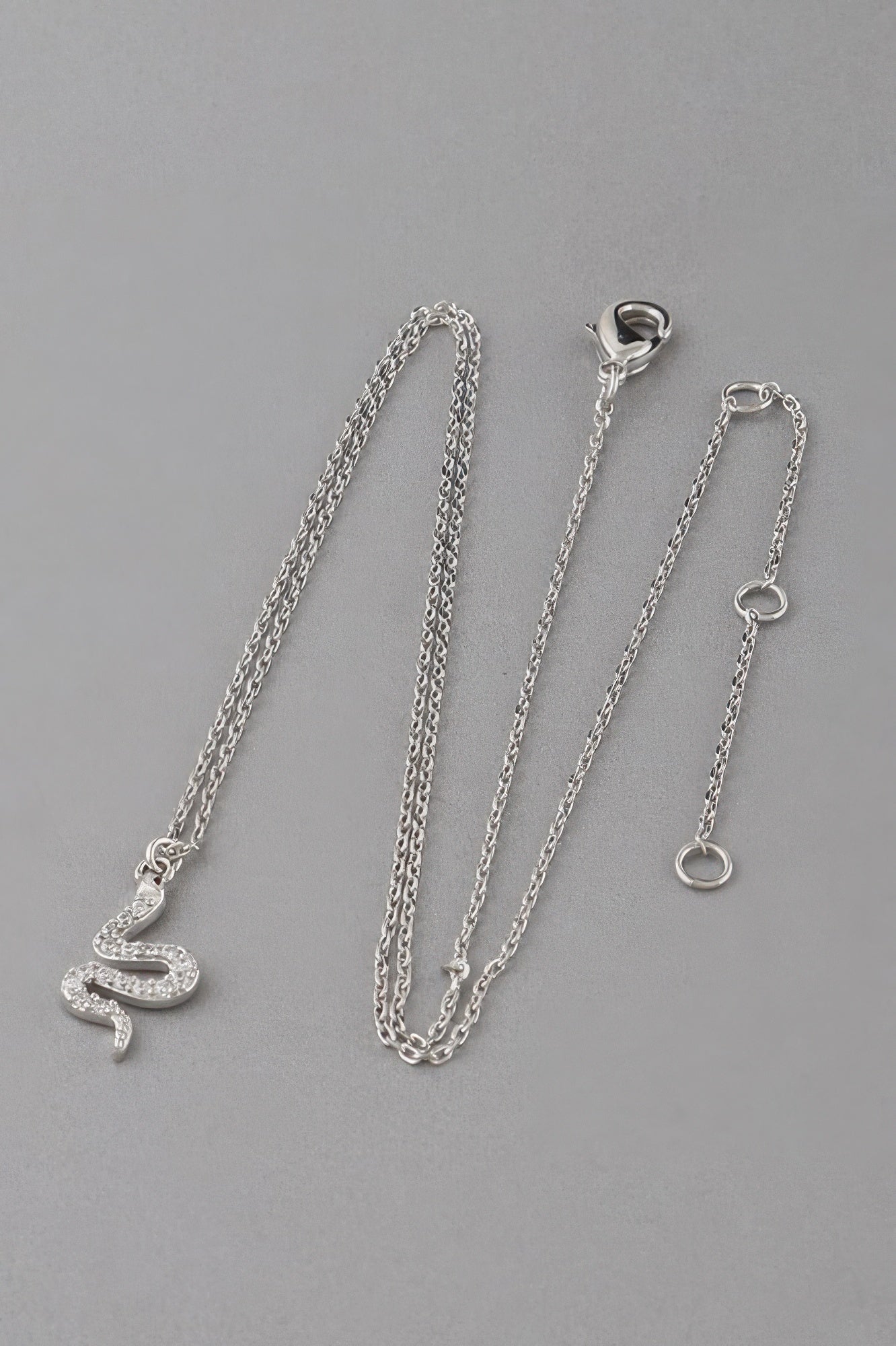 Rhinestone Snake Pendant Necklace