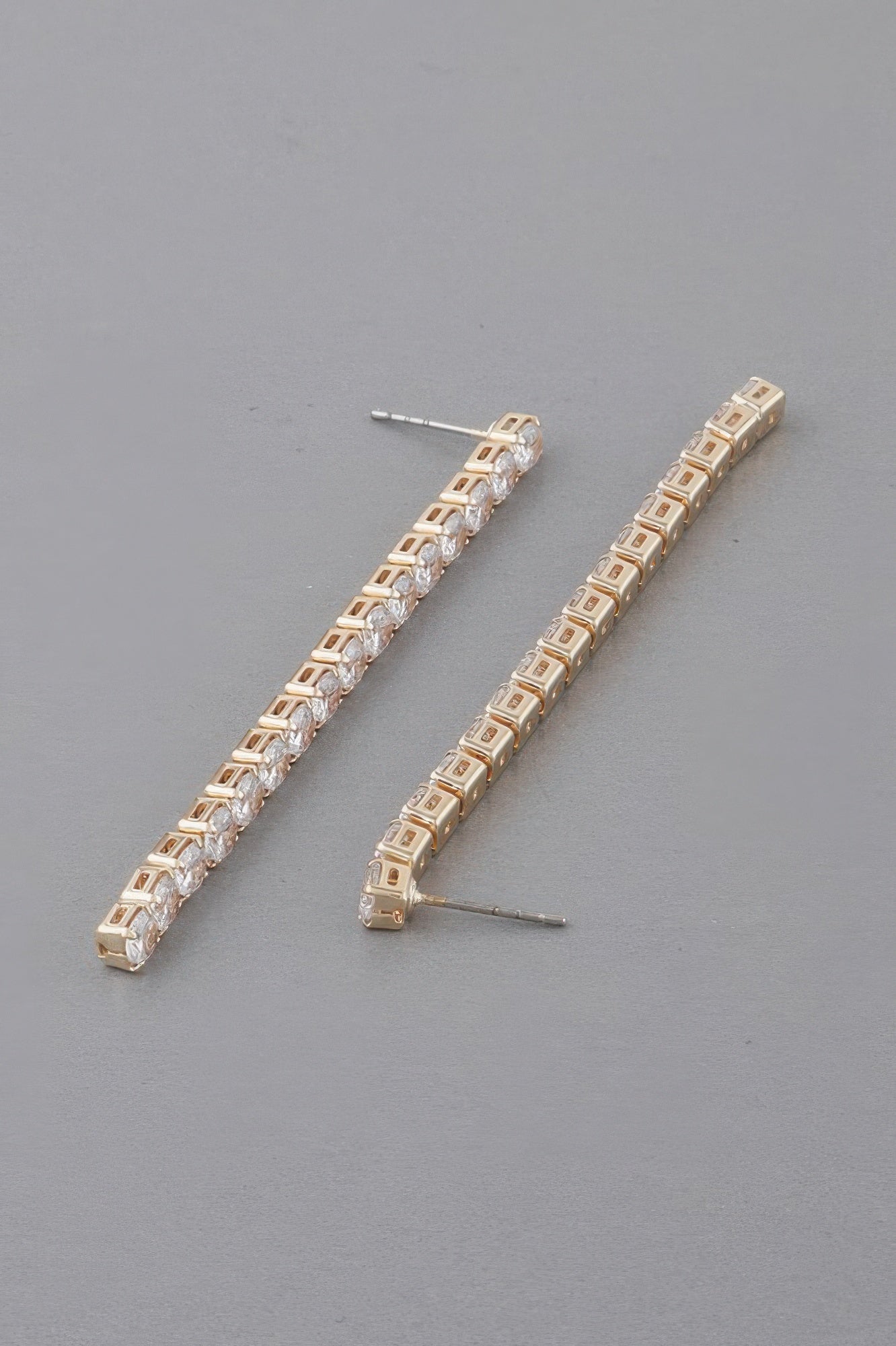 Rhinestone Bar Drop Earrings