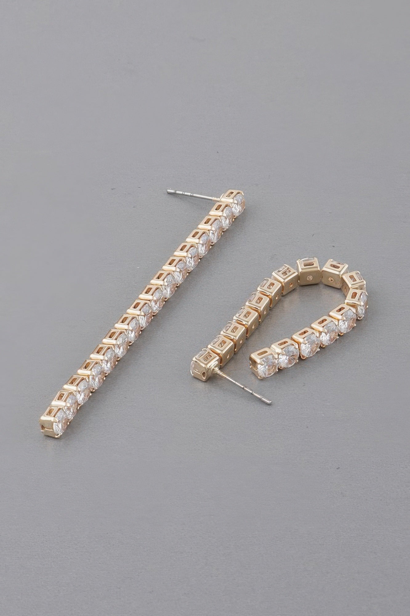 Rhinestone Bar Drop Earrings