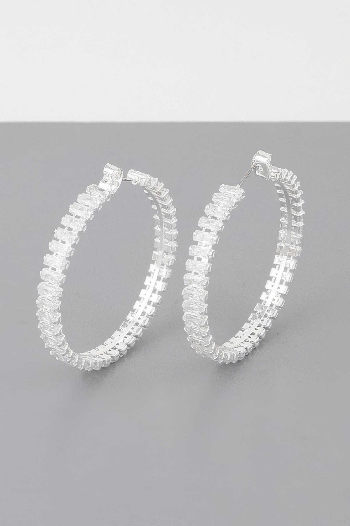 Multi Crystal Hoop Earrings