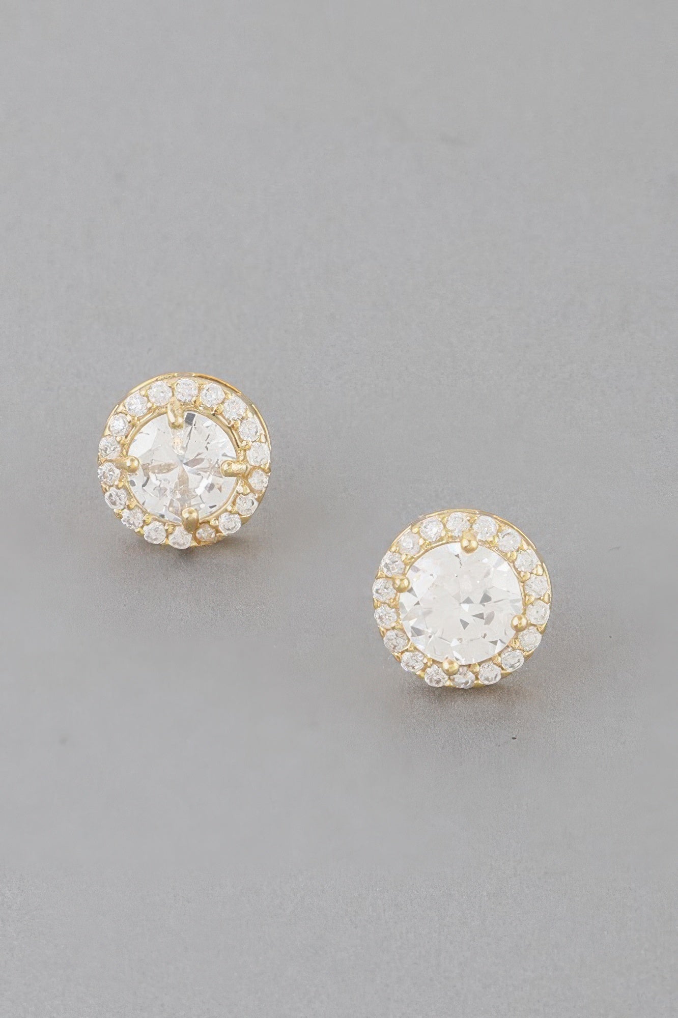 Jeweled Round Stud Earrings