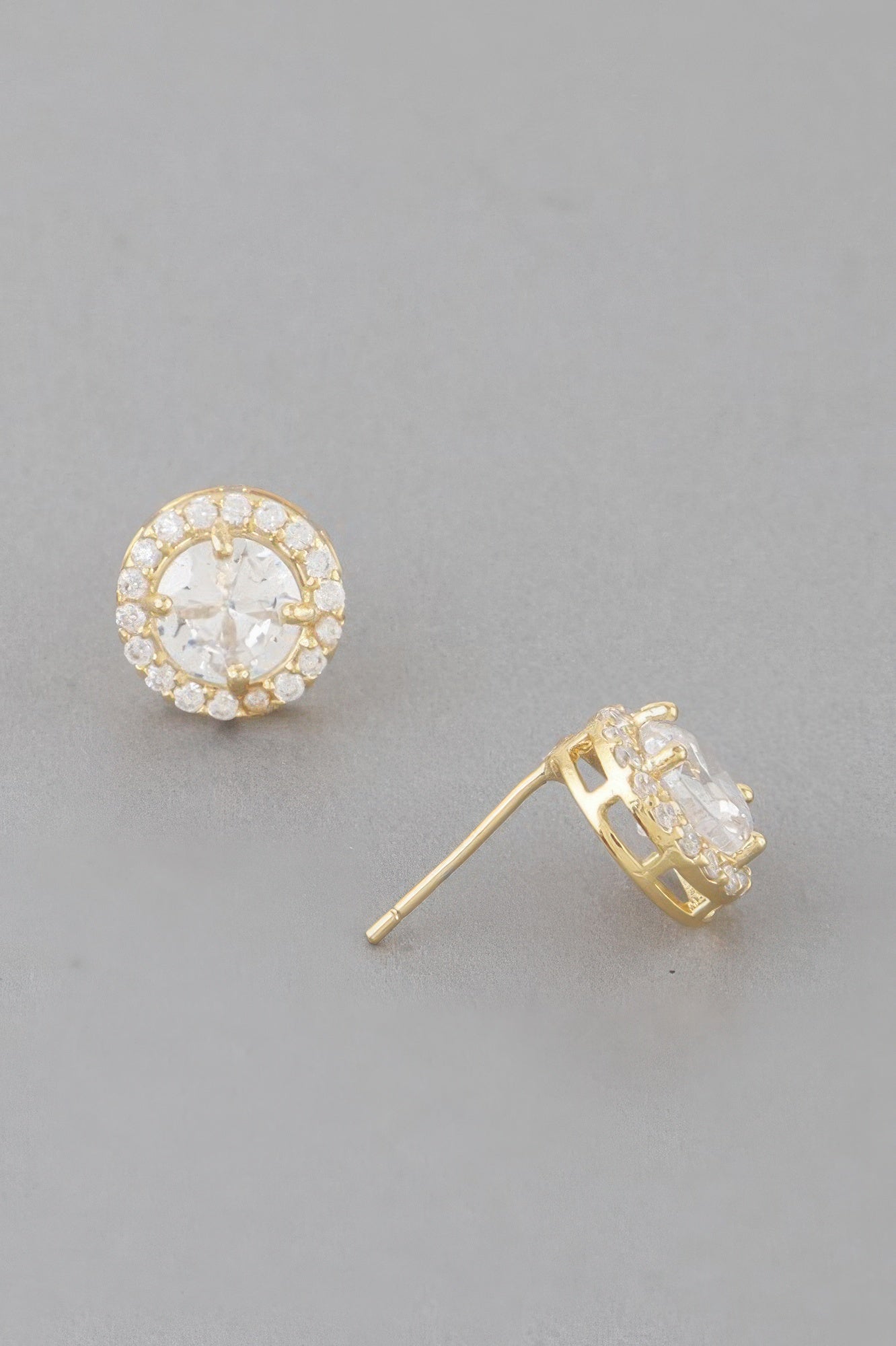 Jeweled Round Stud Earrings