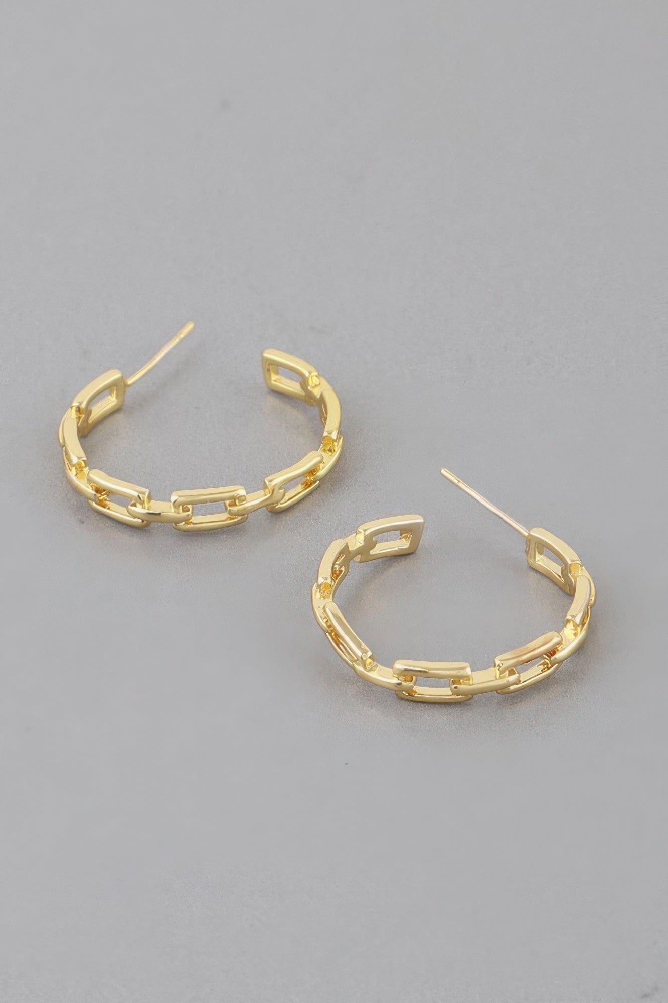 Link Chain Hoop Earrings