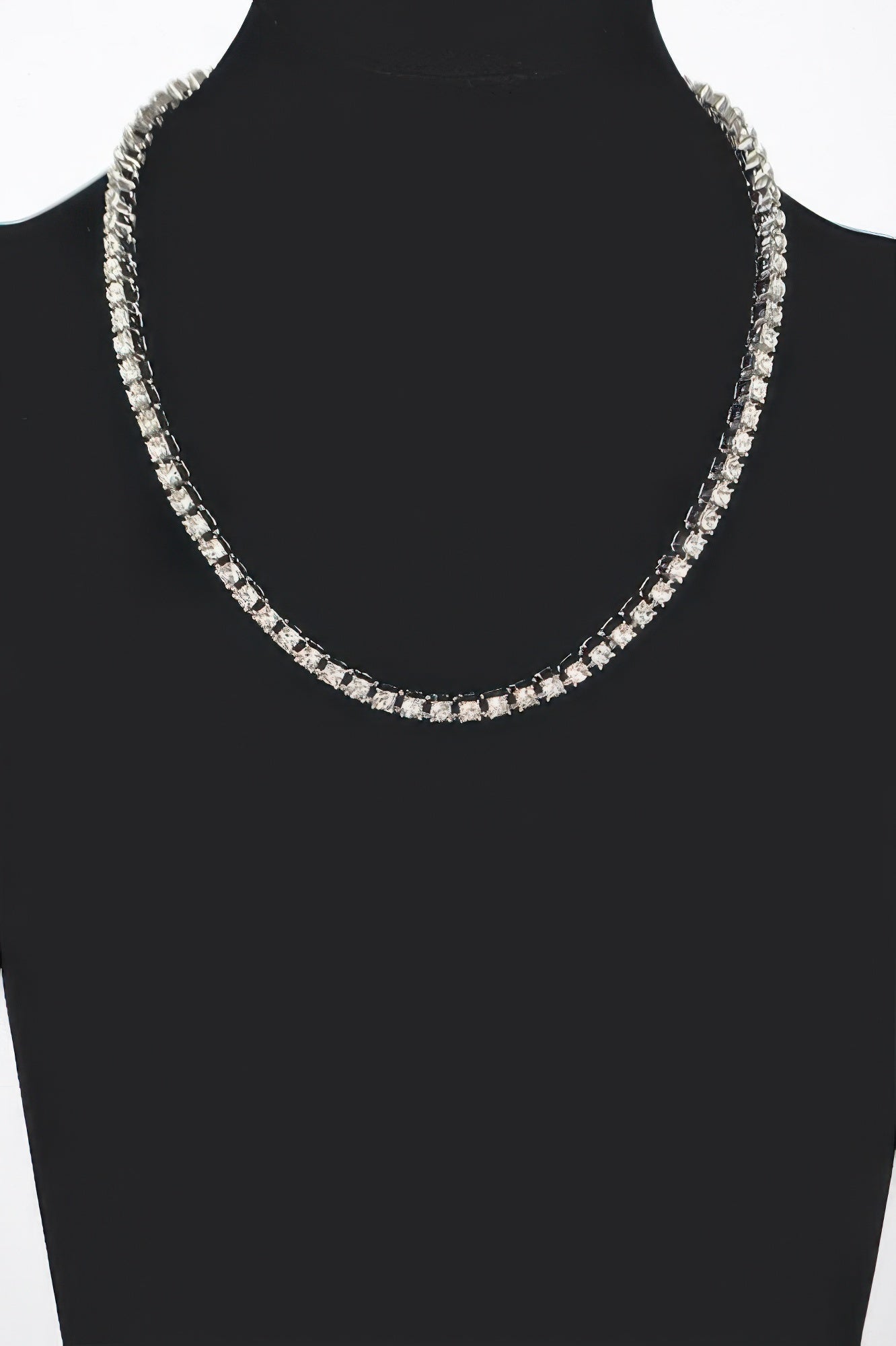 Rhinestone Chain Layered Necklace 45cm