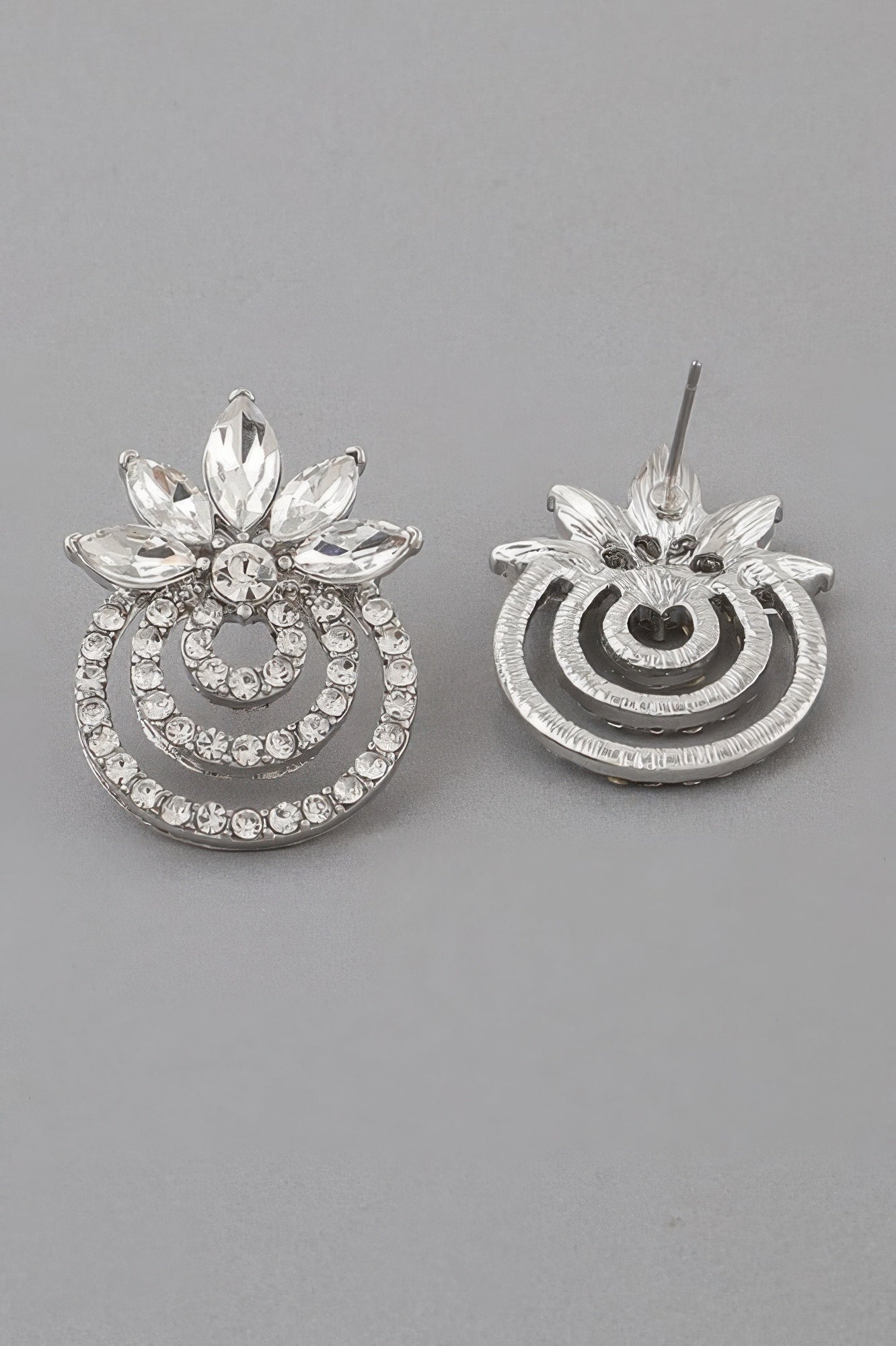 Triple Rhinestone Drop Earrings