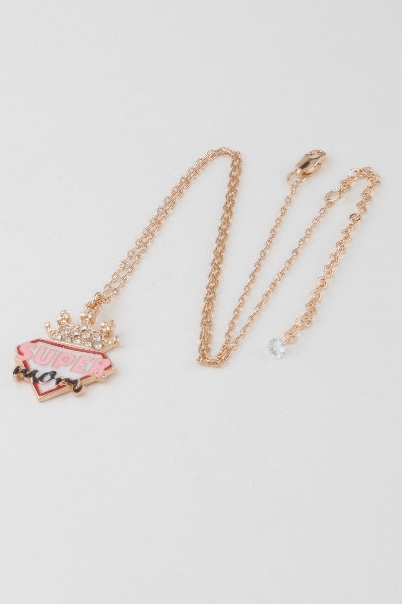 Super Mom Diamond Crown Necklace