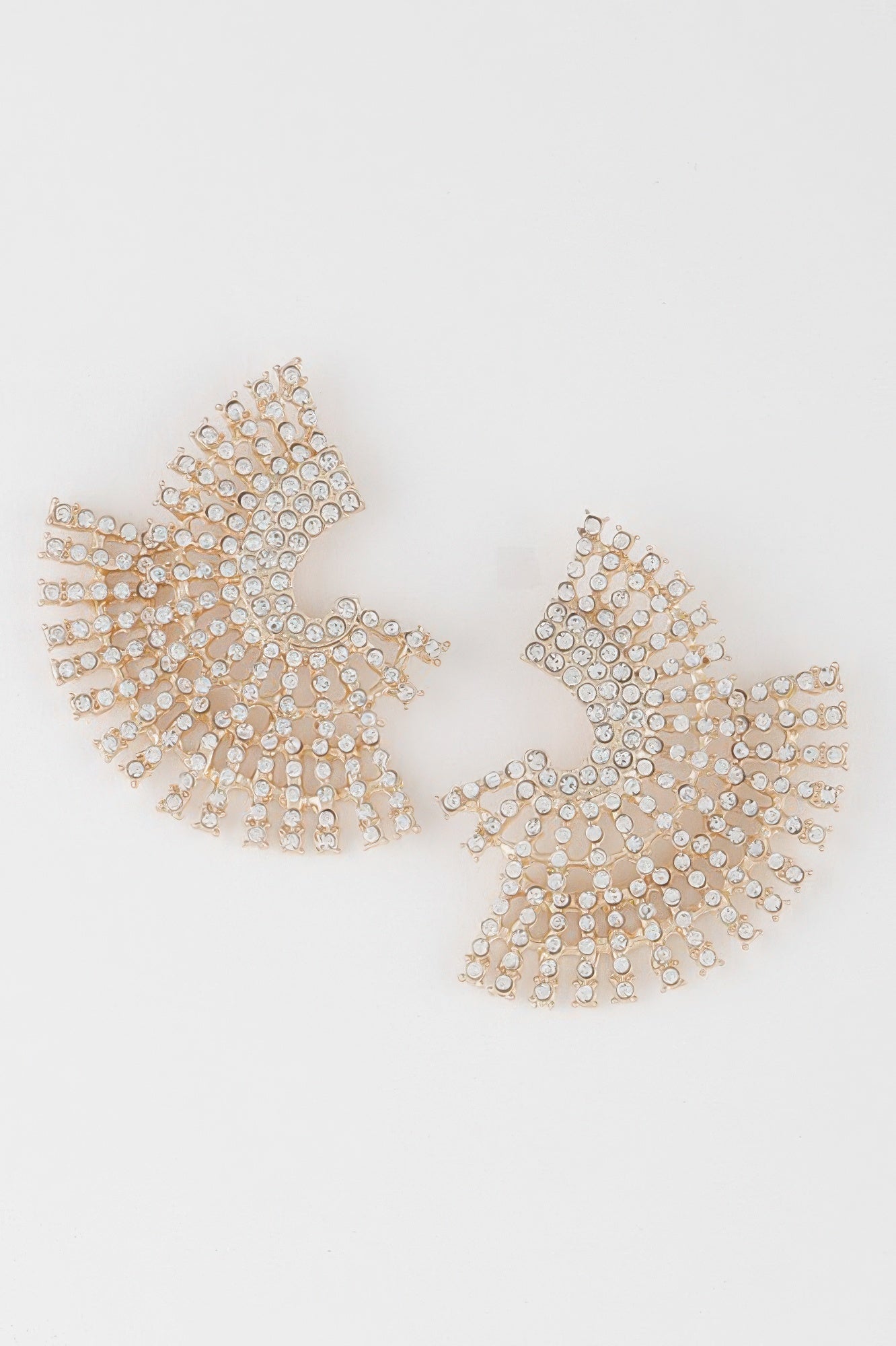Multi Rhinestone Disk Earrings