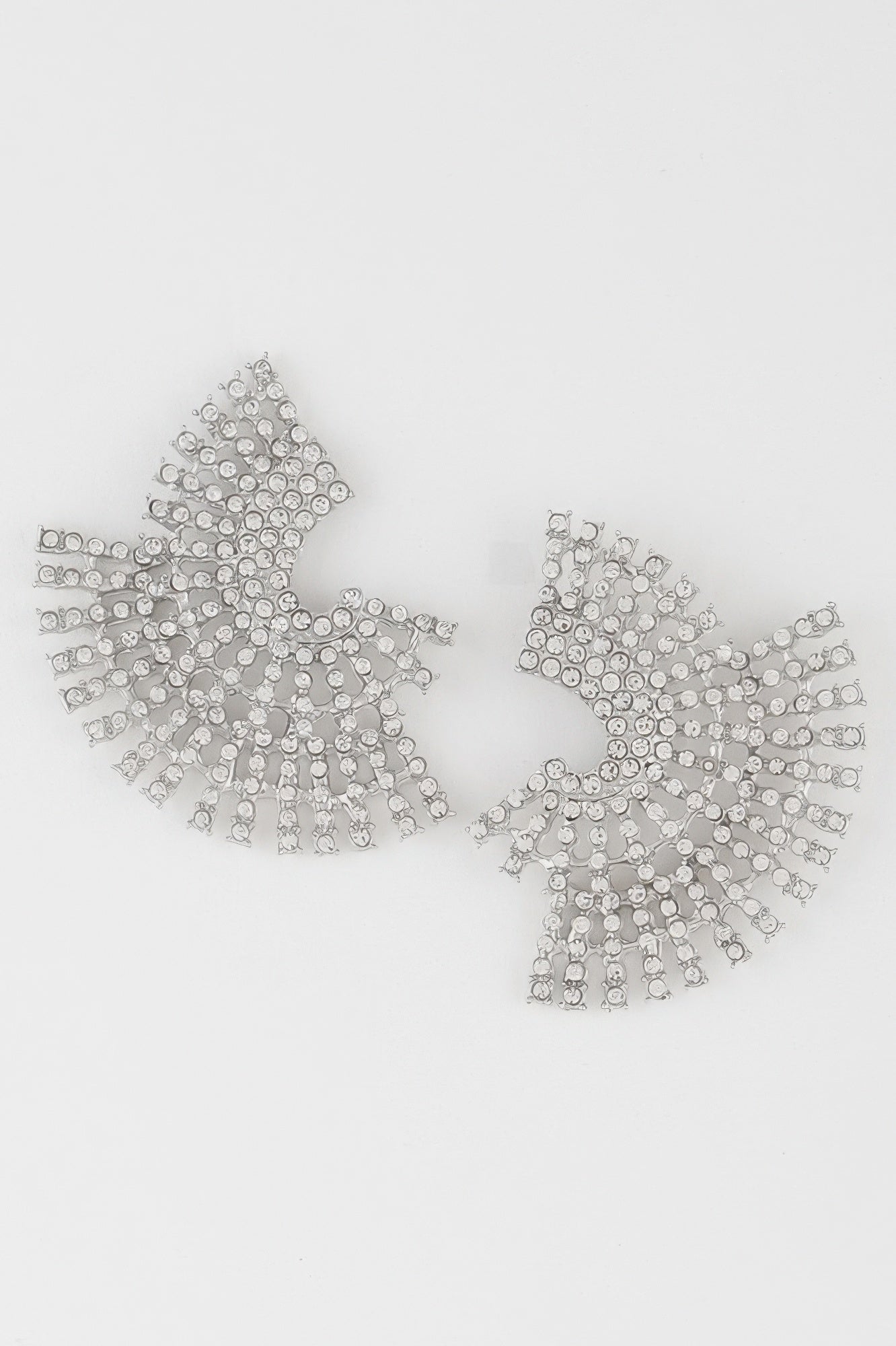 Multi Rhinestone Disk Earrings