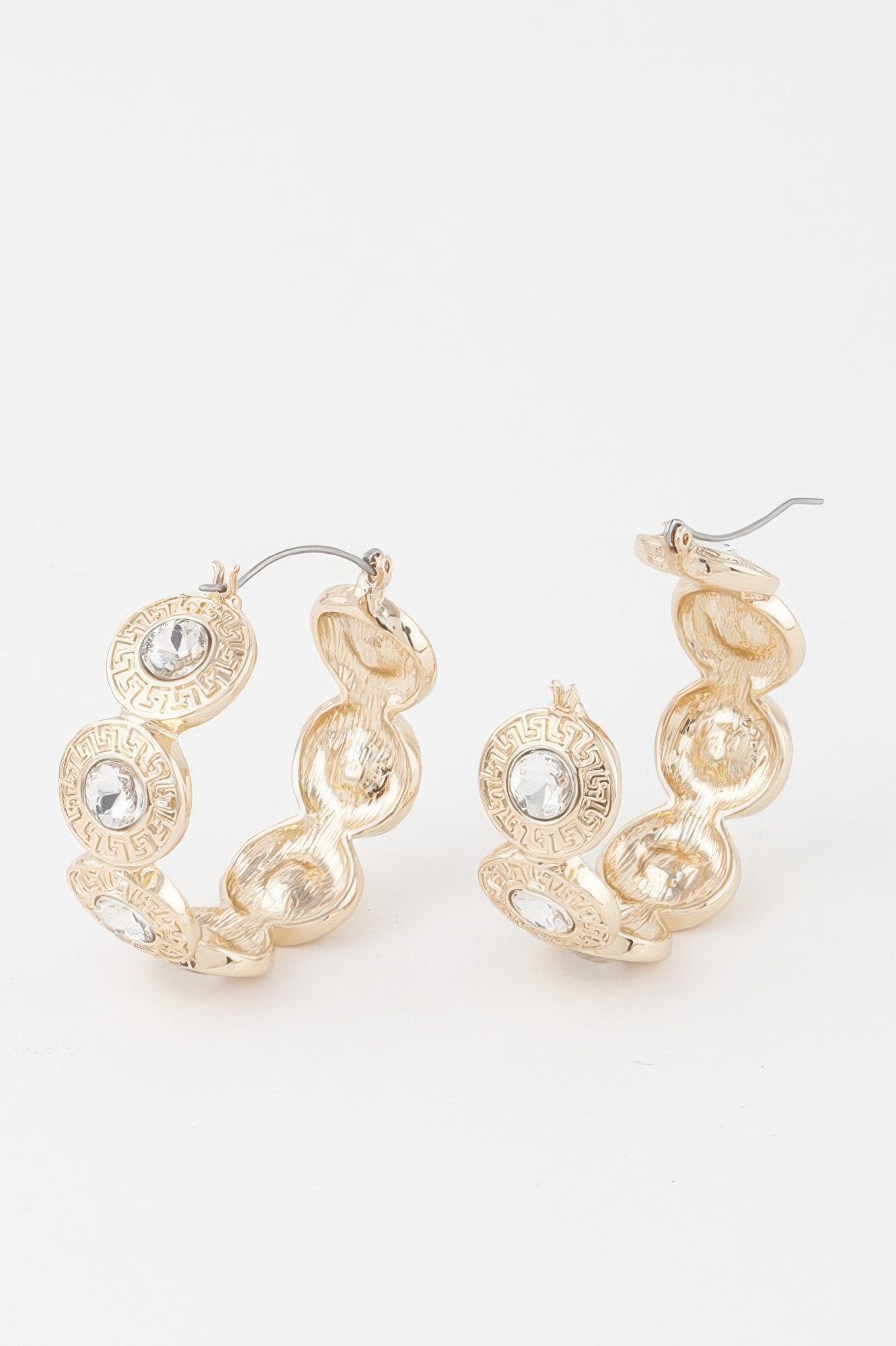 Greek Key Hoop Earrings