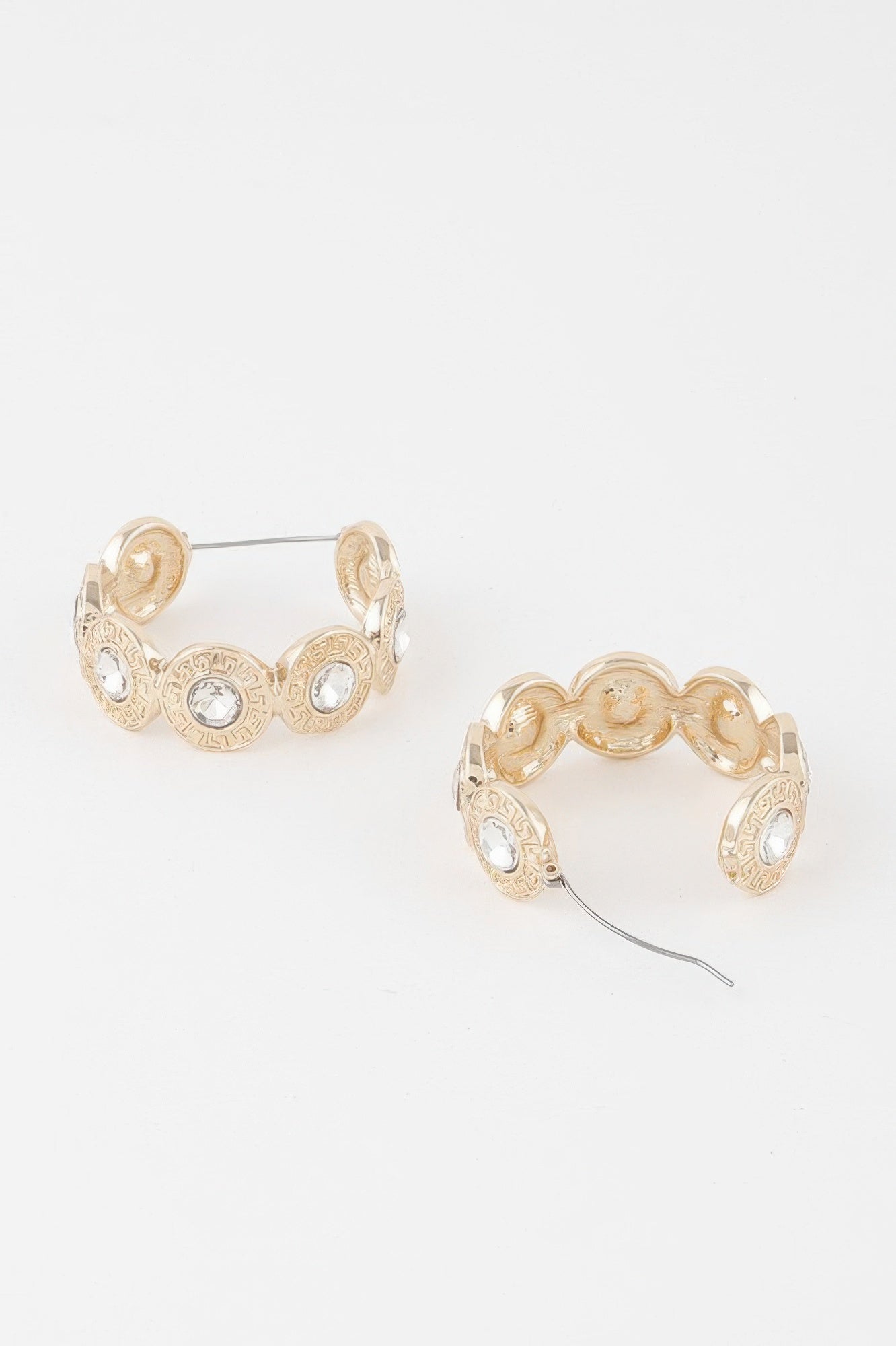 Greek Key Hoop Earrings