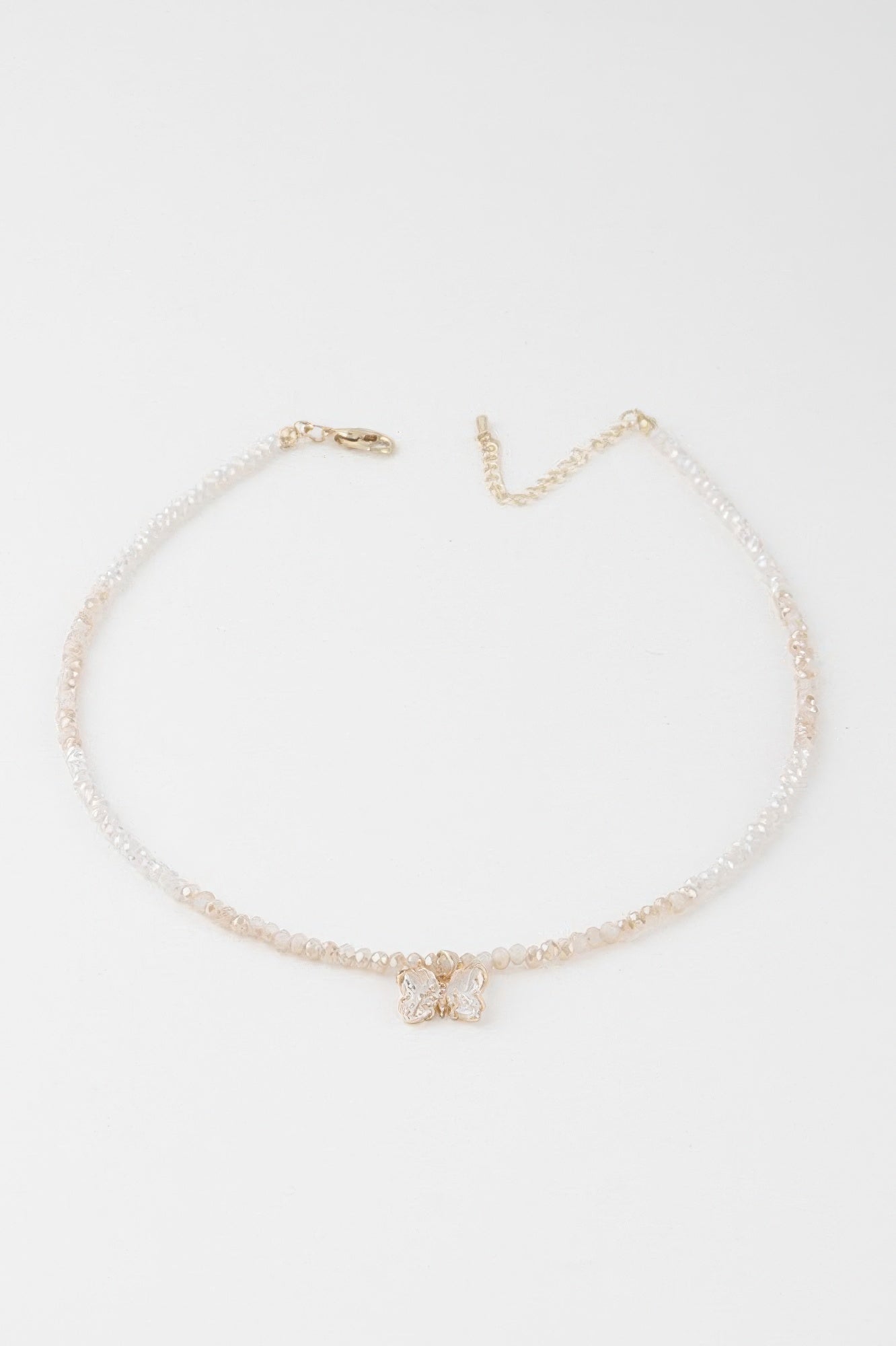 Crystal Butterfly Beaded Necklace
