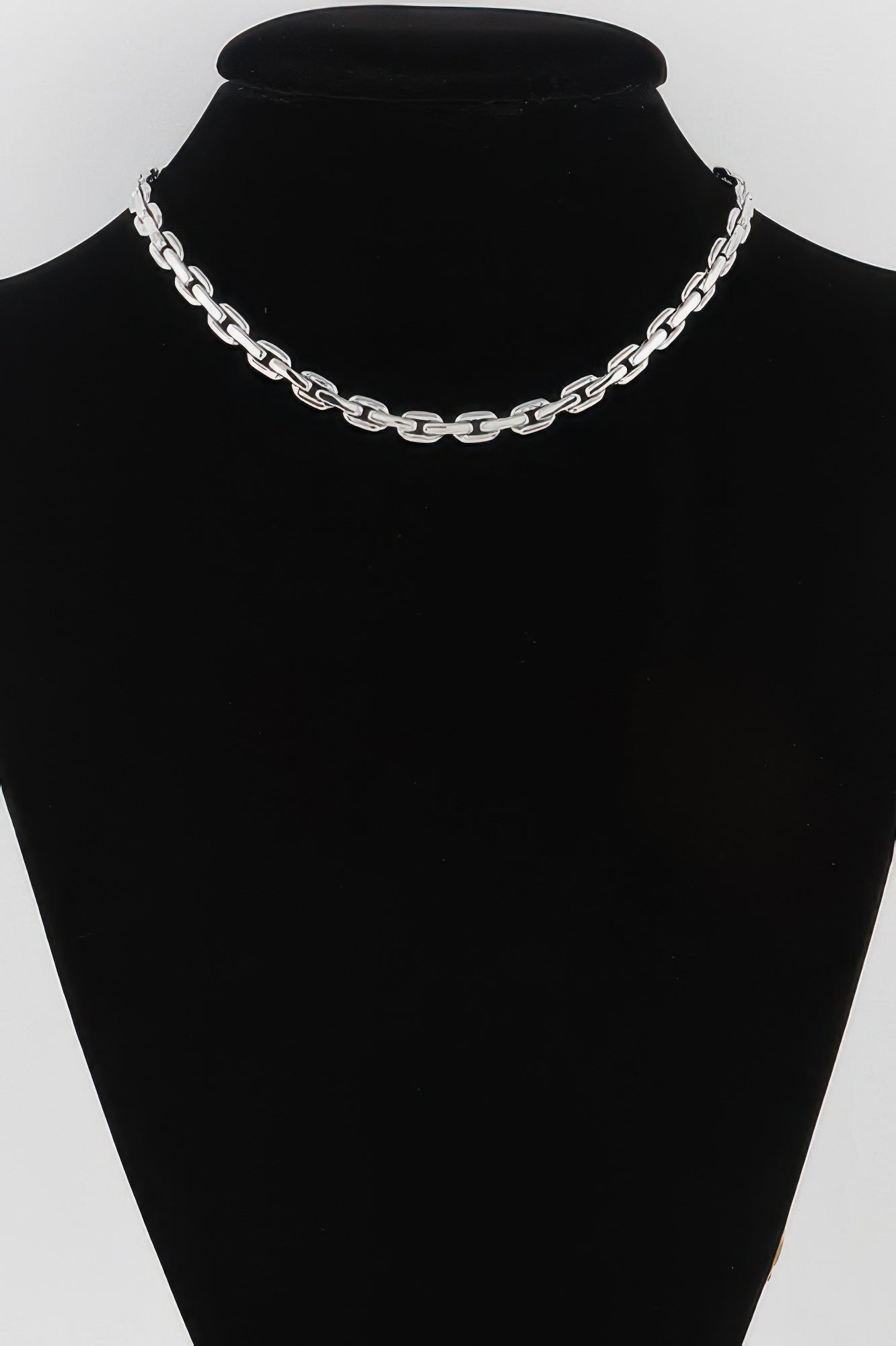 Solid Link Chain Necklace 14"