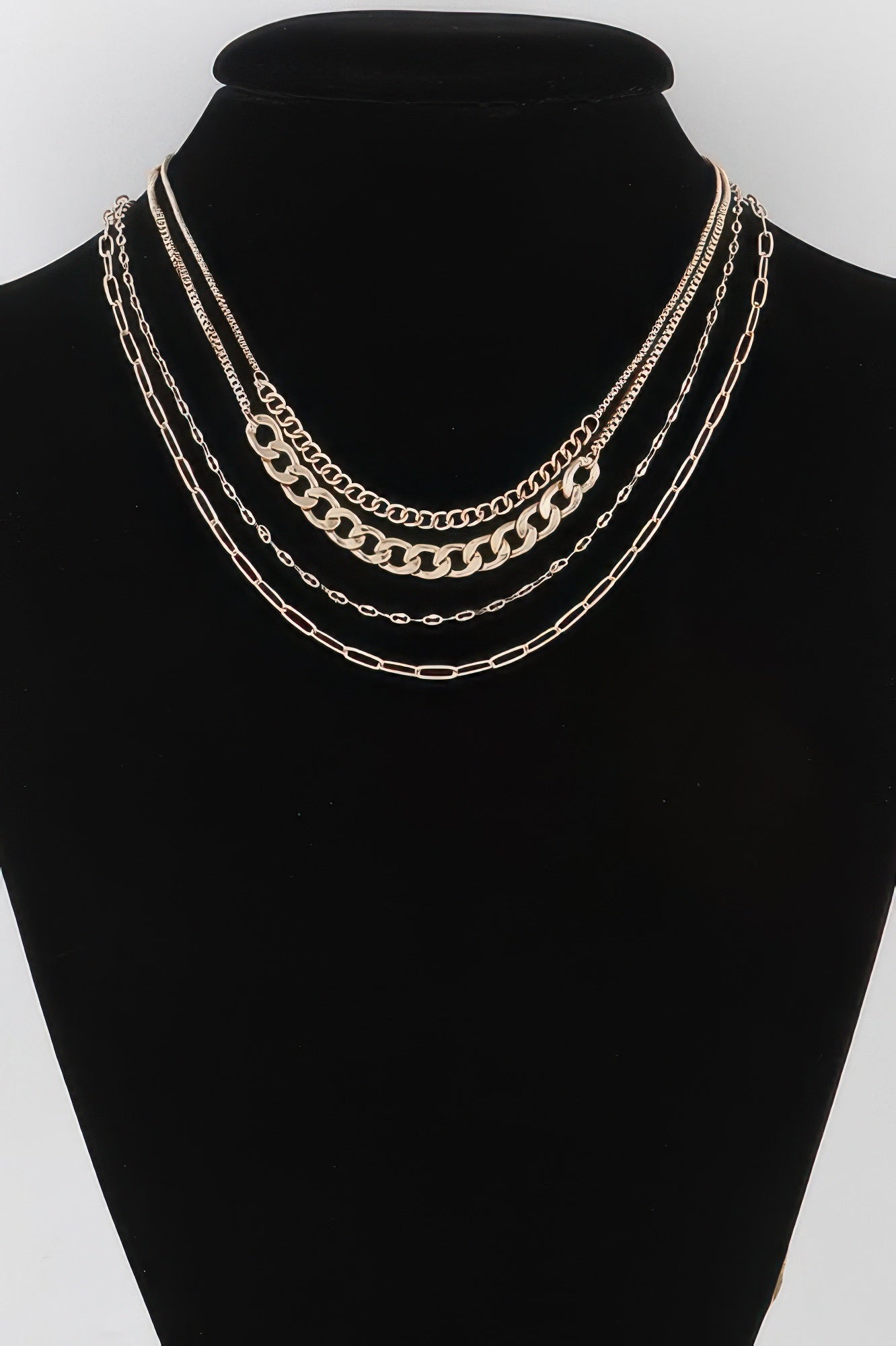 Multi Curb Mariner Chain Necklace