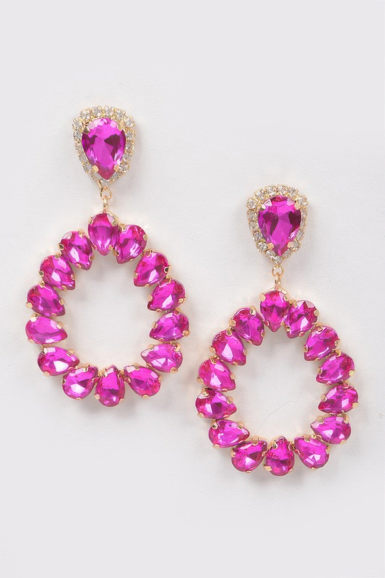 Tear Drop Stone Earrings