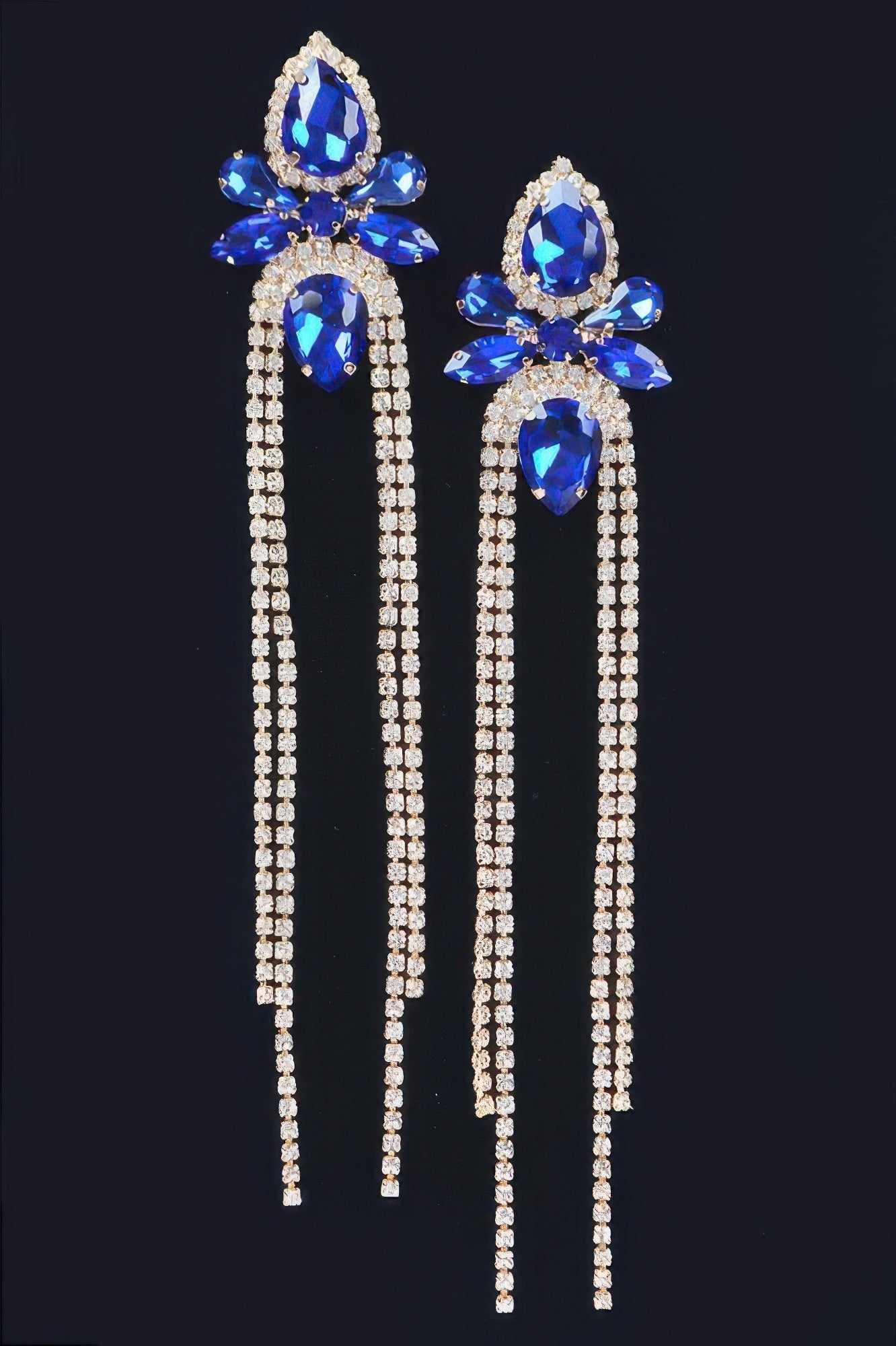 Rhinestone Fringe Earring