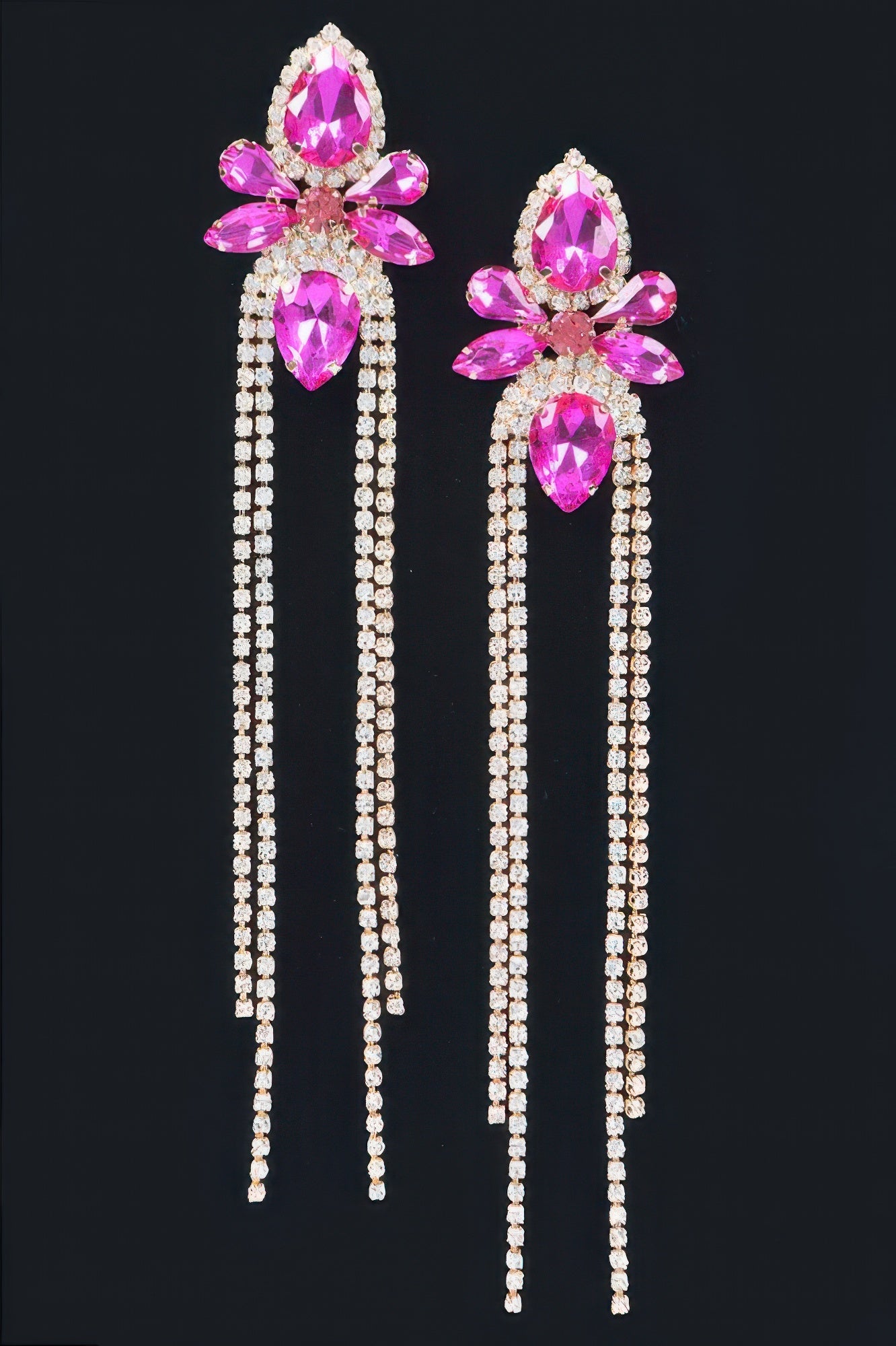 Rhinestone Fringe Earring
