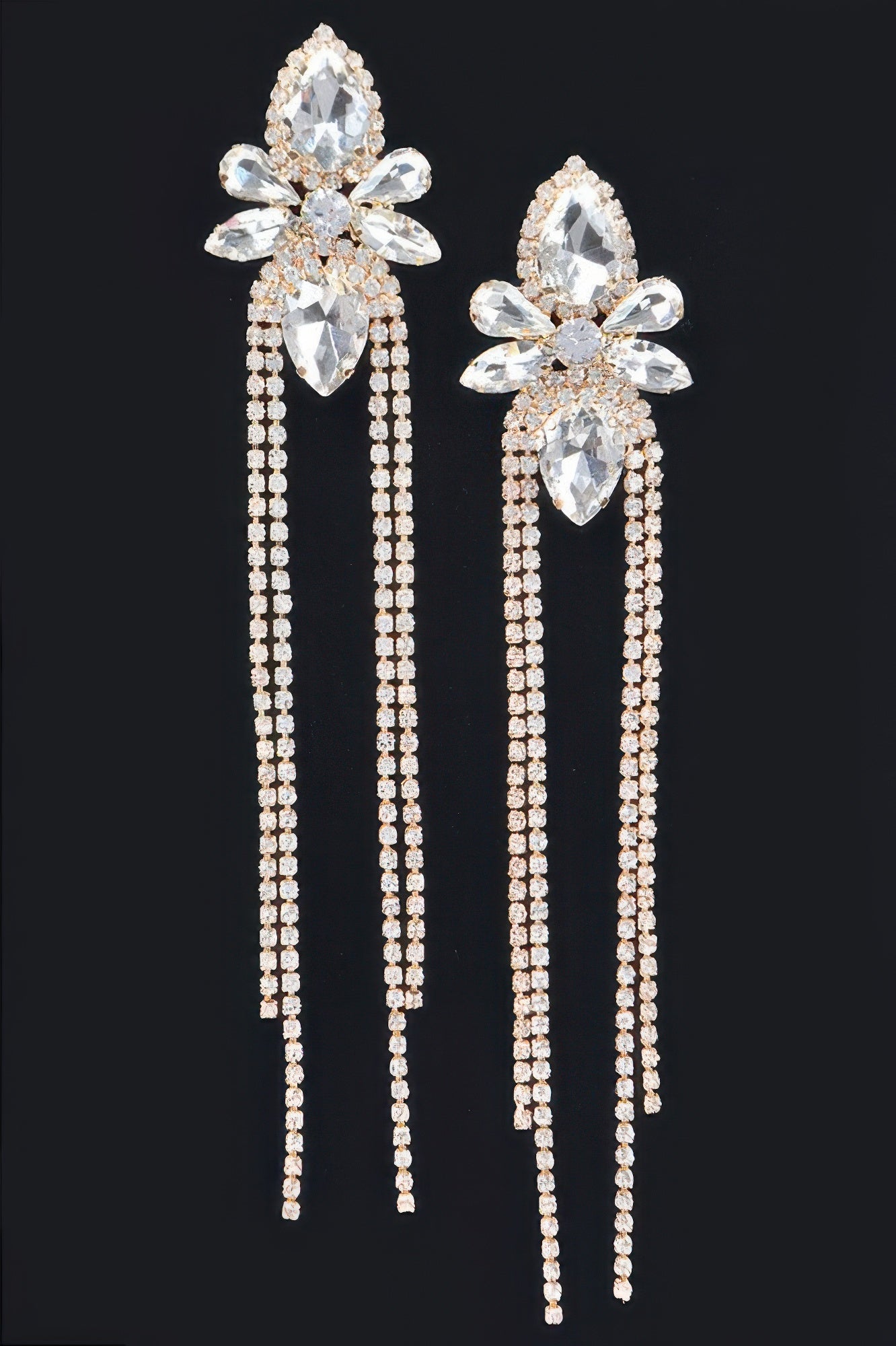 Rhinestone Fringe Earring