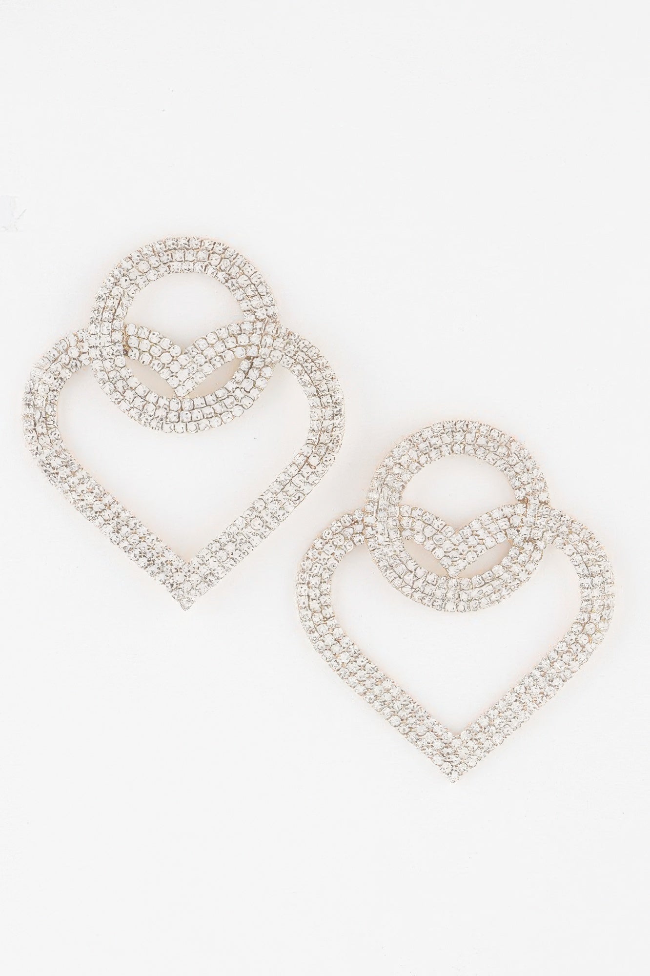 Interlaced Jewel Heart Earrings