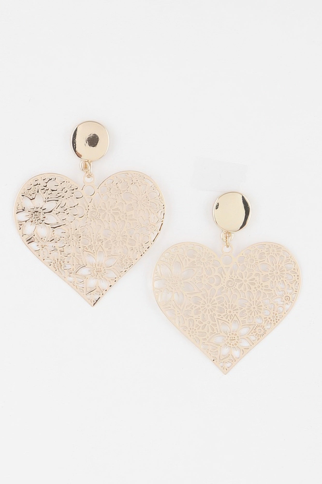 Flower Lace Heart Earrings