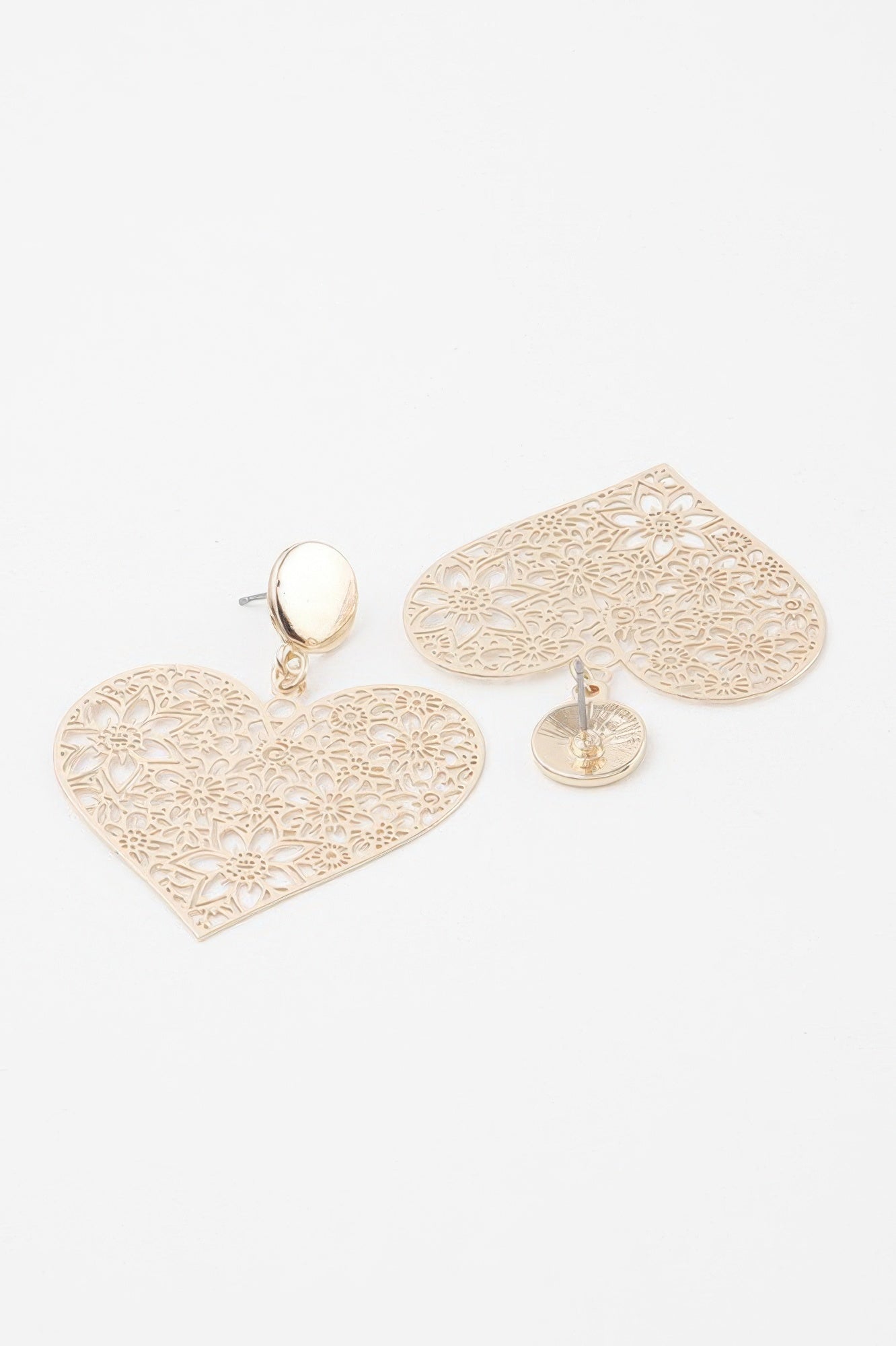 Flower Lace Heart Earrings