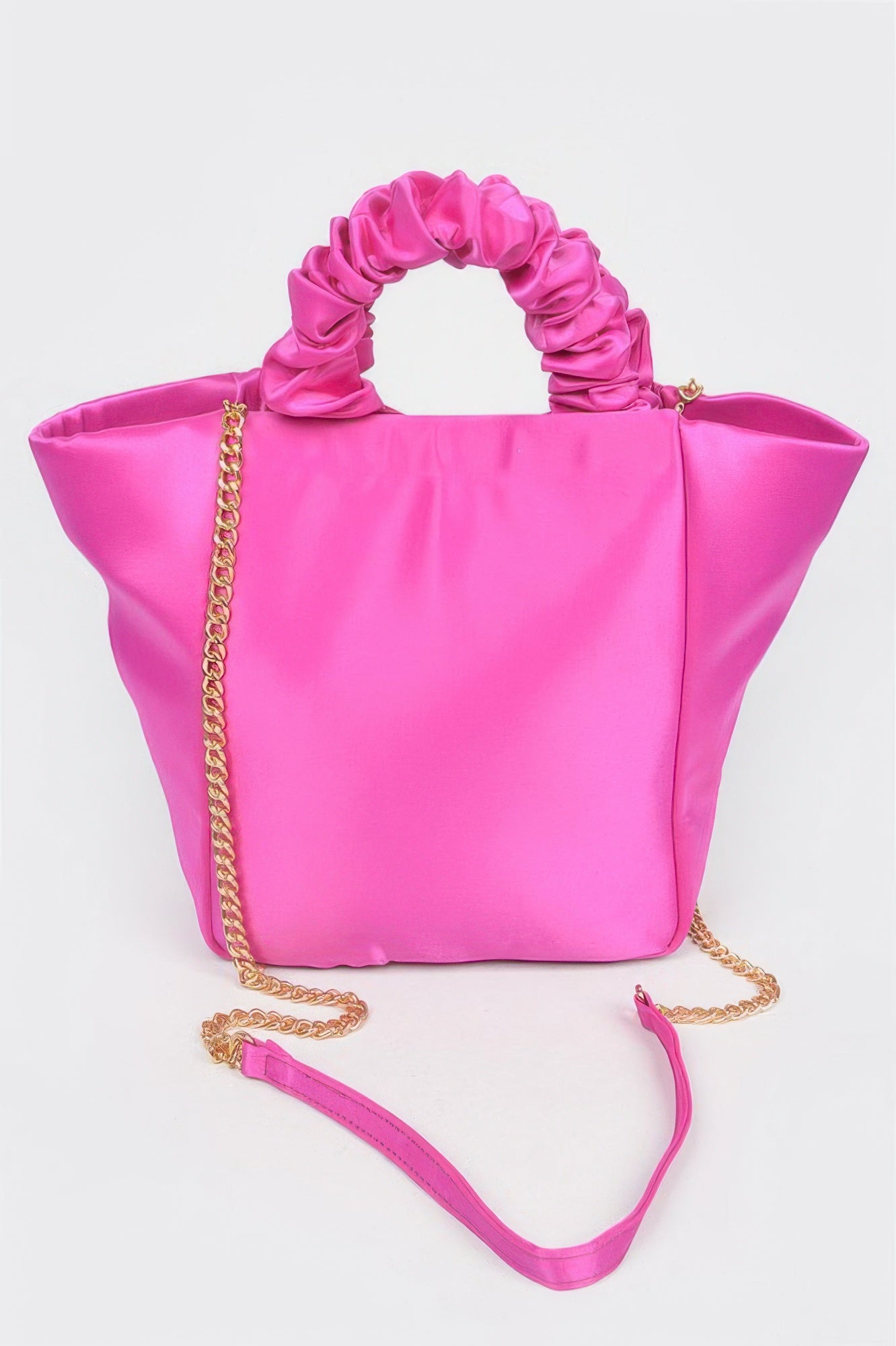 Satin Tote Bag W/chain