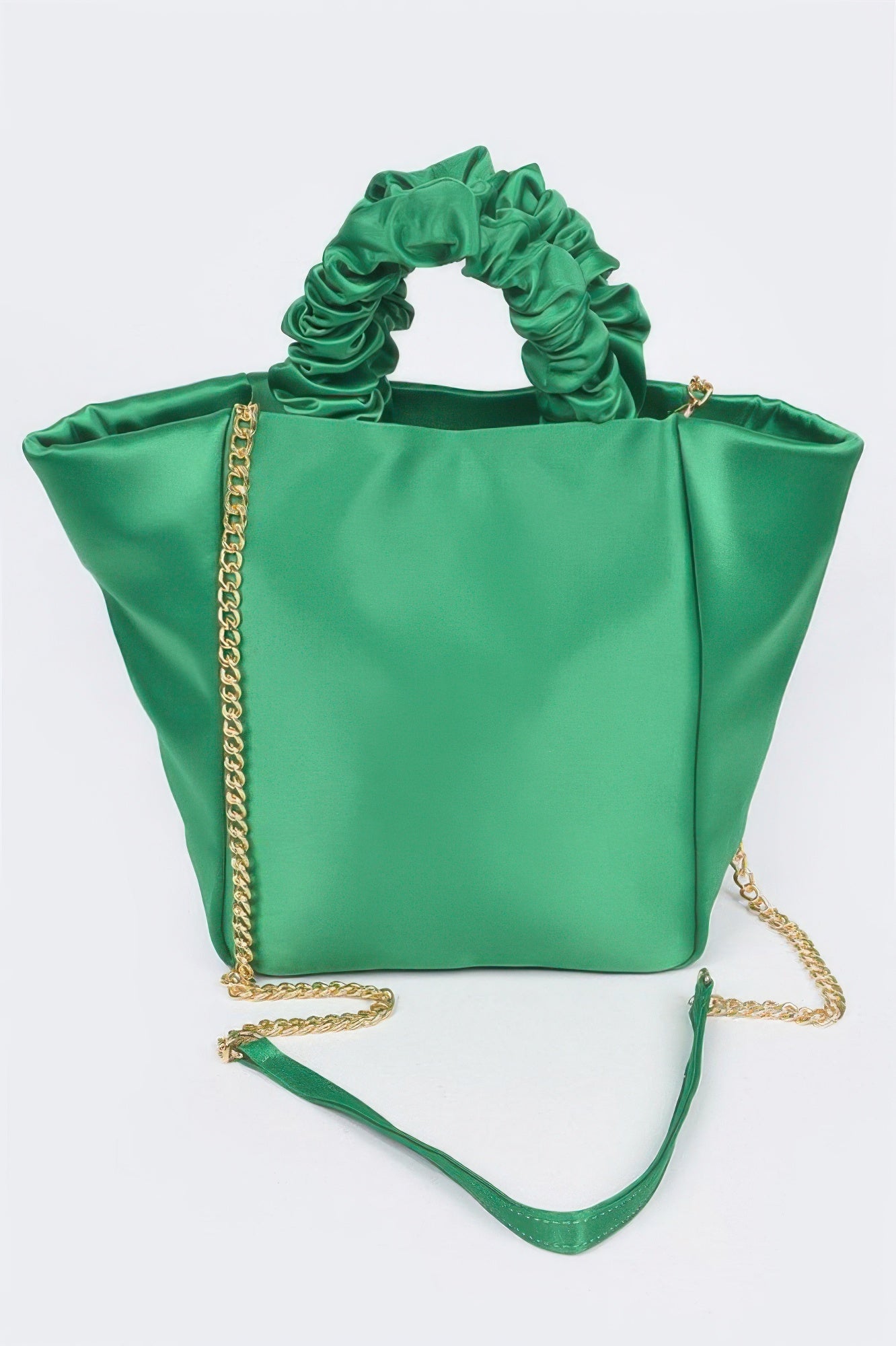Satin Tote Bag W/chain