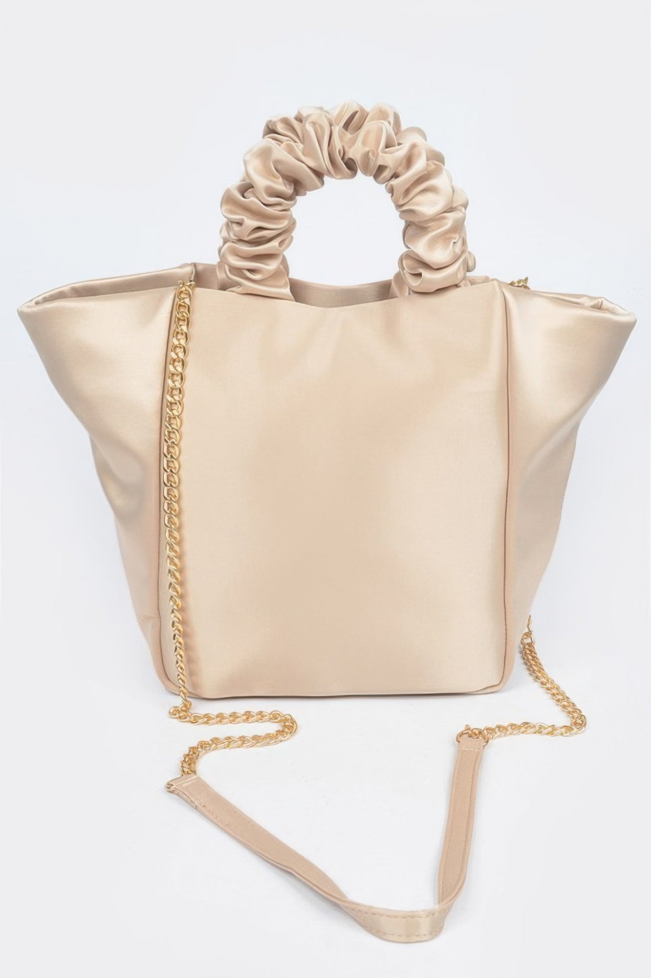 Satin Tote Bag W/chain