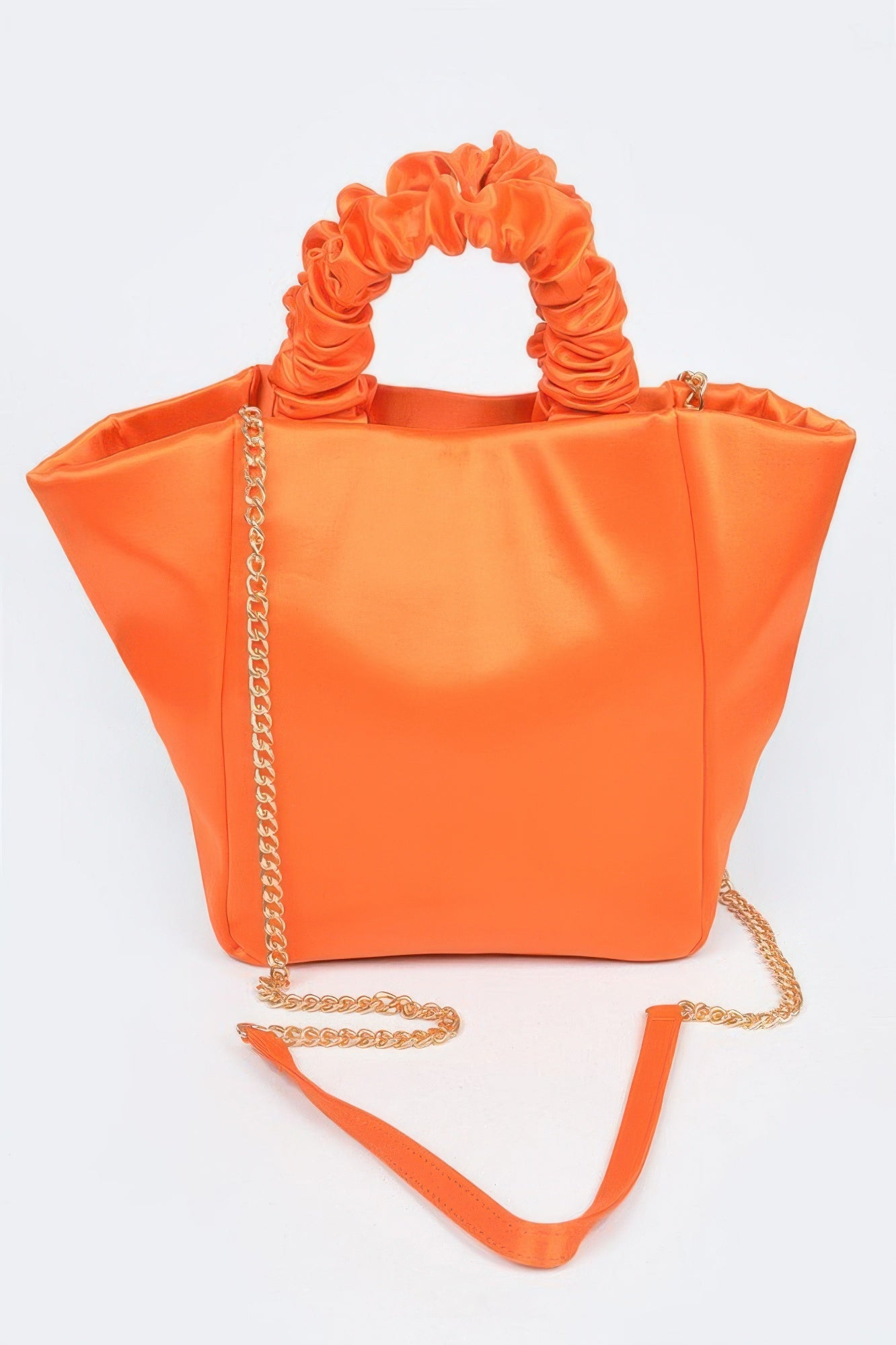 Satin Tote Bag W/chain