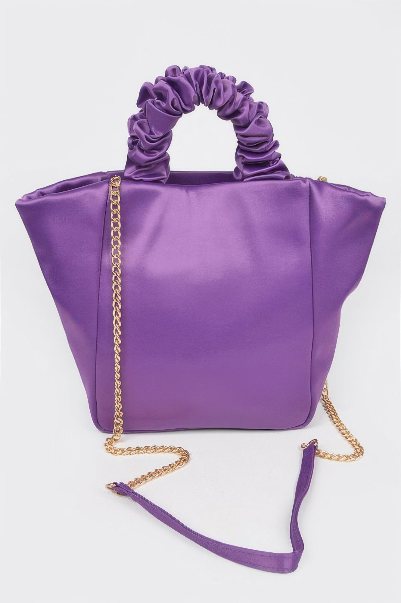 Satin Tote Bag W/chain
