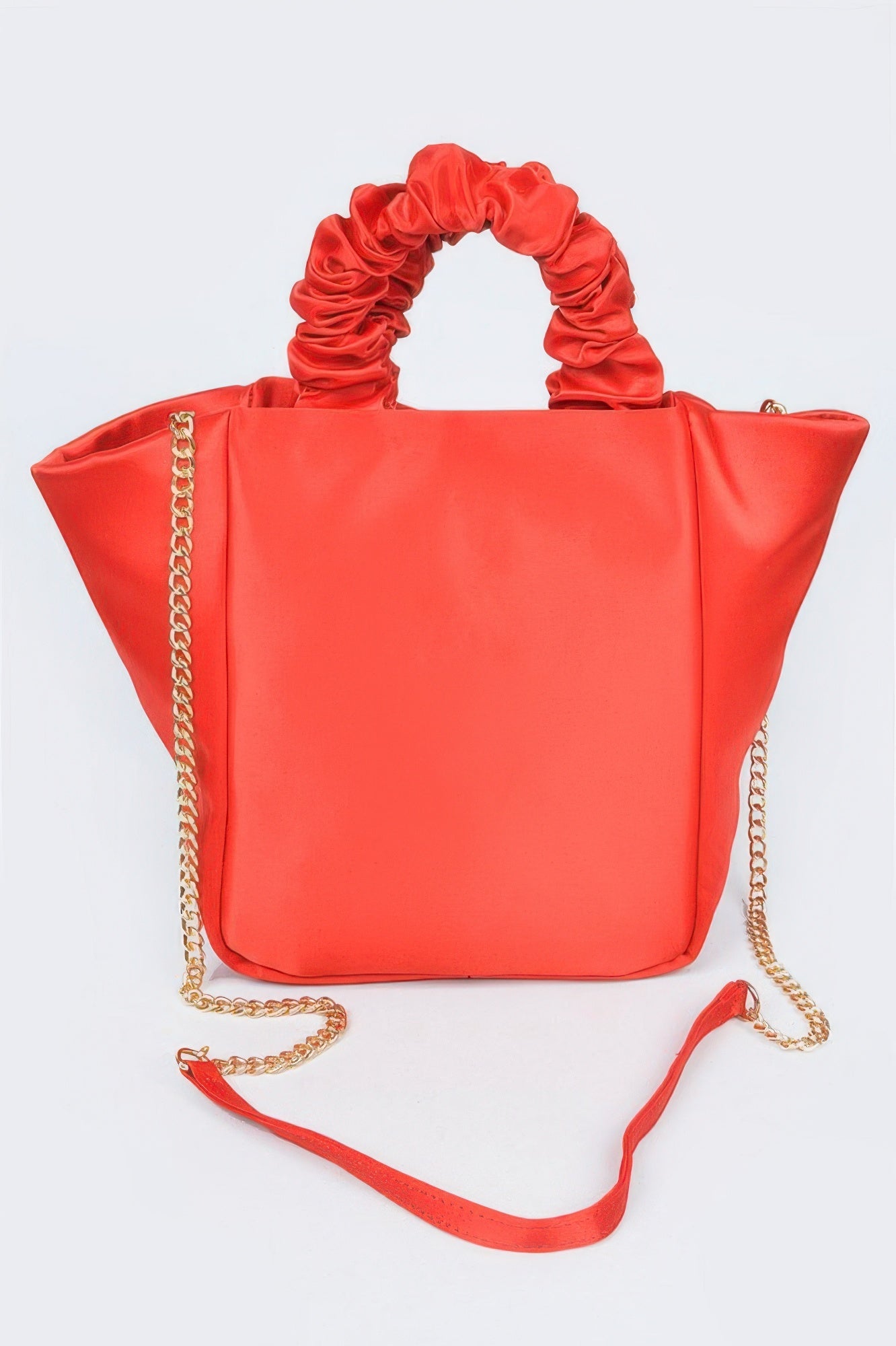 Satin Tote Bag W/chain