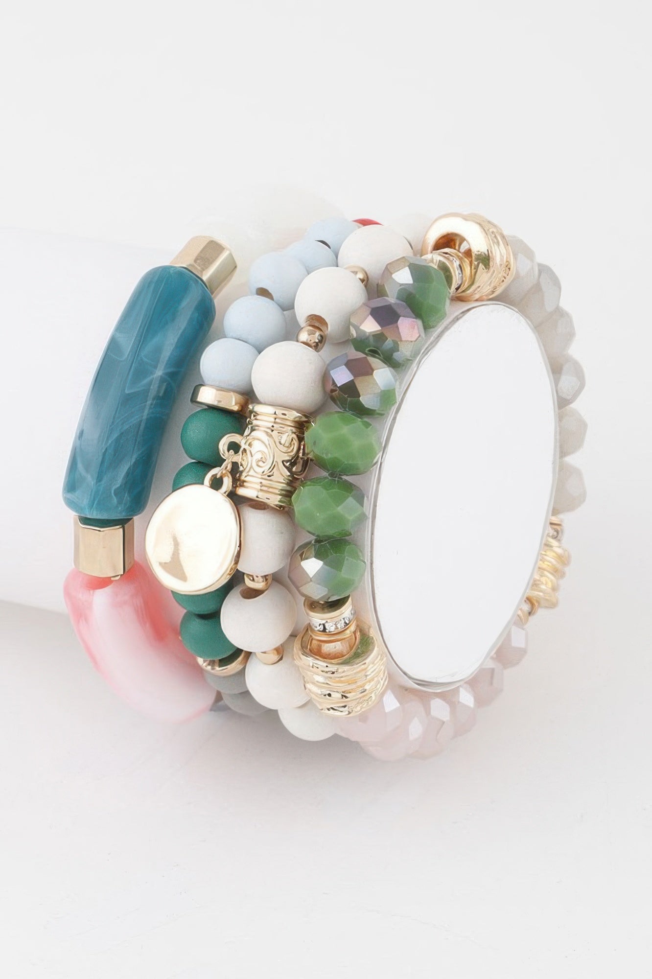 Multi Crystal Pendant Bracelet