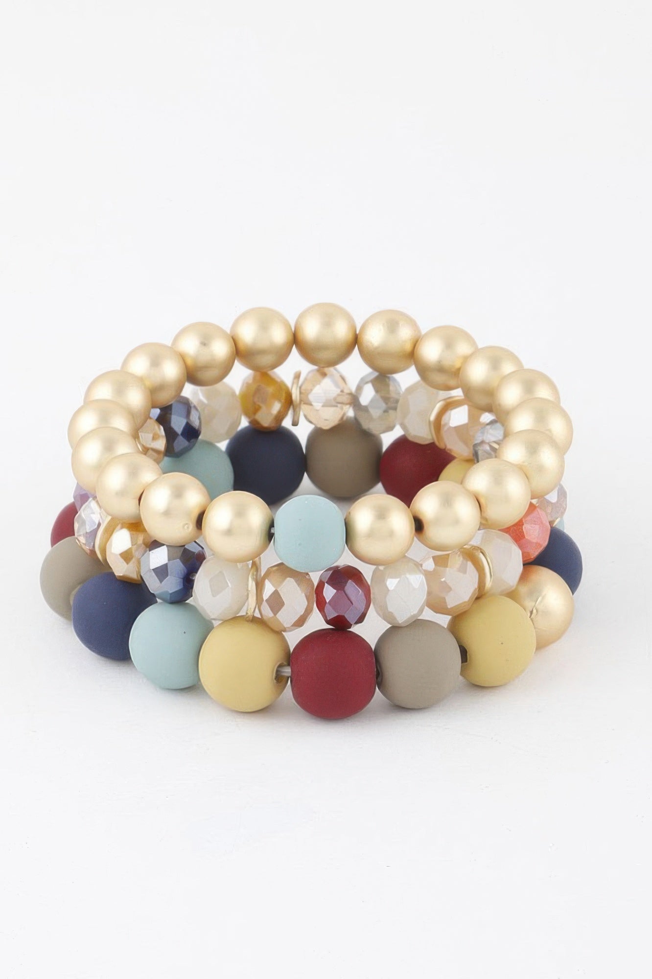 Two Toned Crystal Bead Bracelet