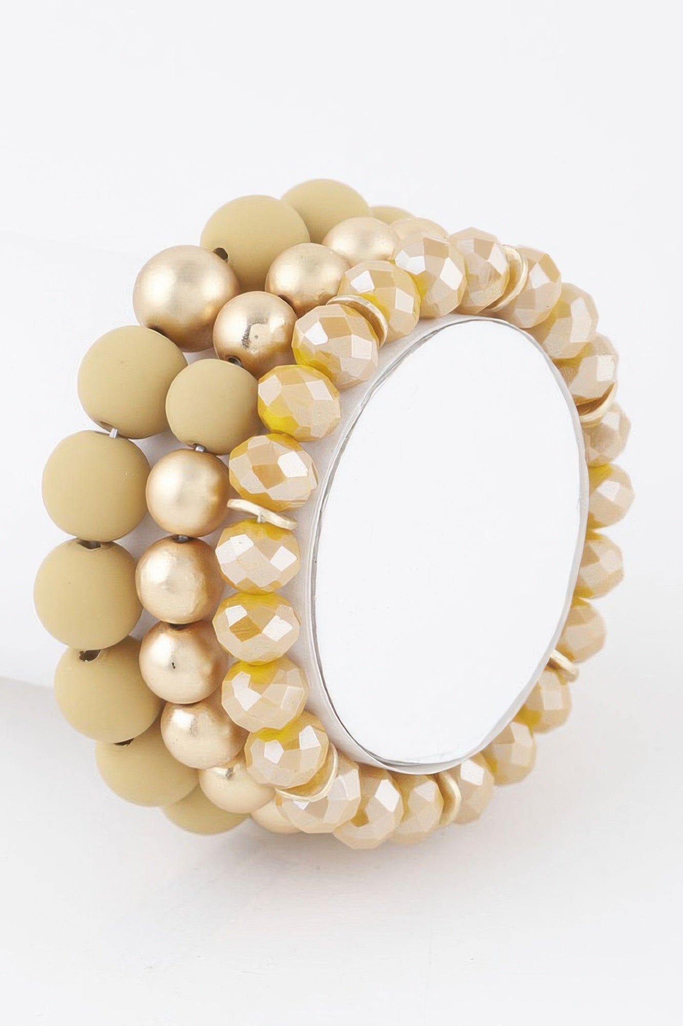 Two Toned Crystal Bead Bracelet