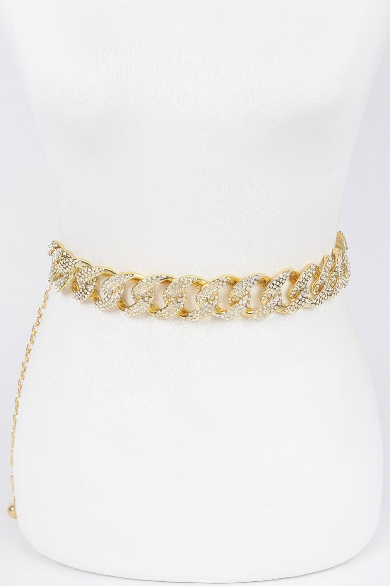 Plus Size Rhinestone Oversized Chain Belt