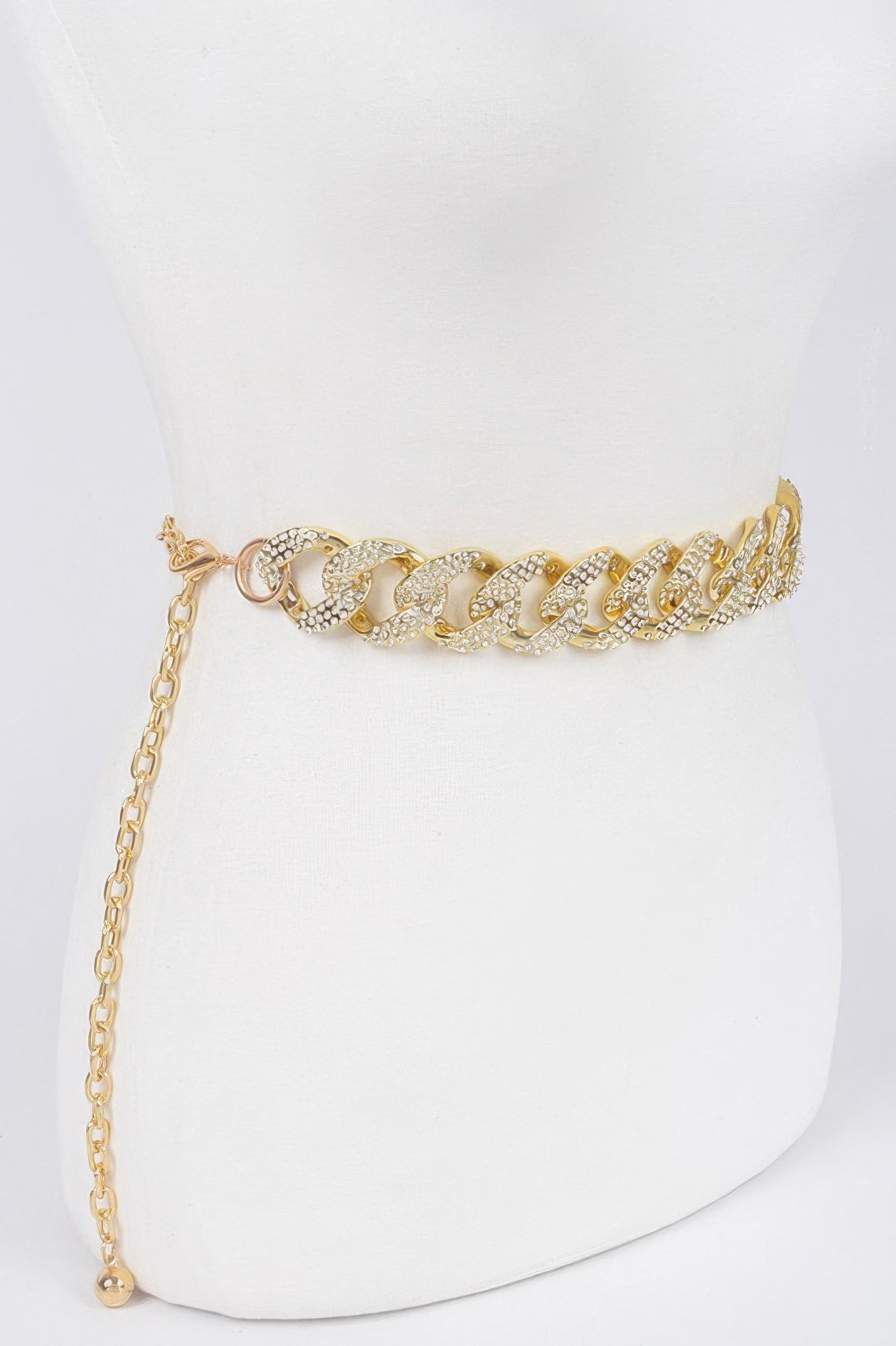 Plus Size Rhinestone Oversized Chain Belt