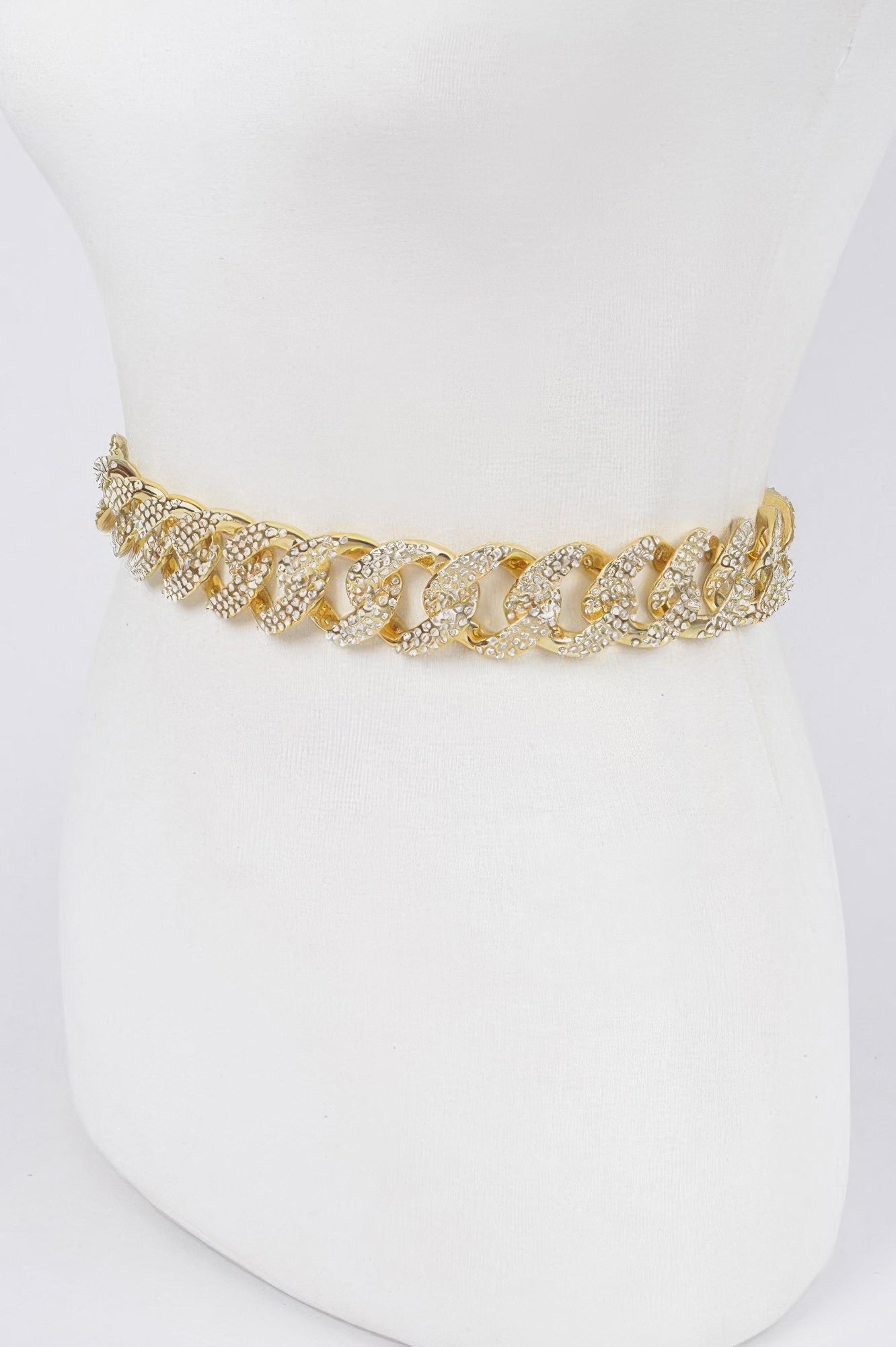 Plus Size Rhinestone Oversized Chain Belt