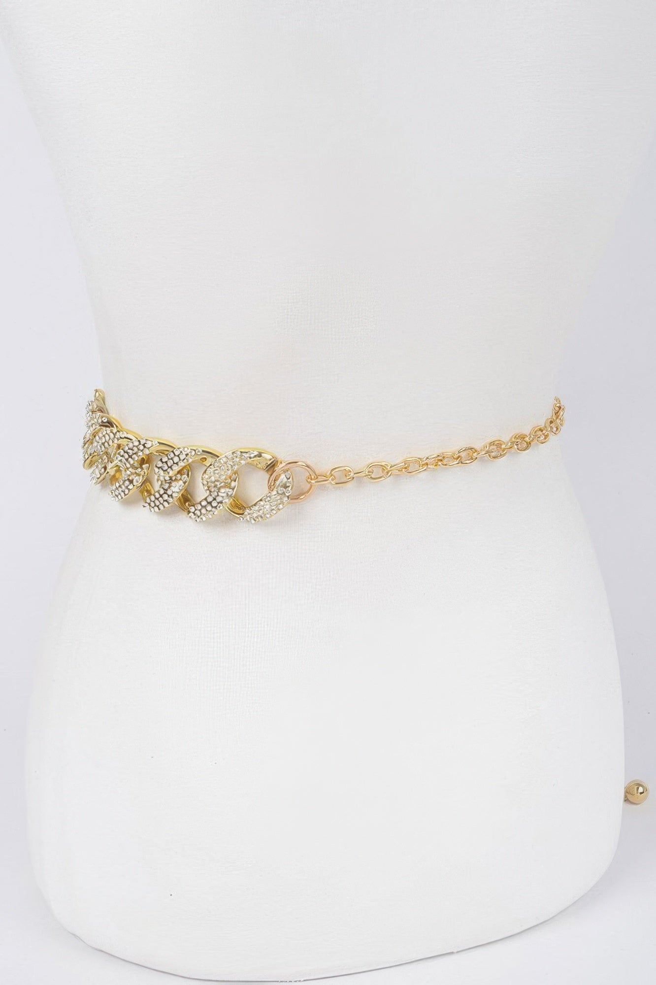 Plus Size Rhinestone Oversized Chain Belt