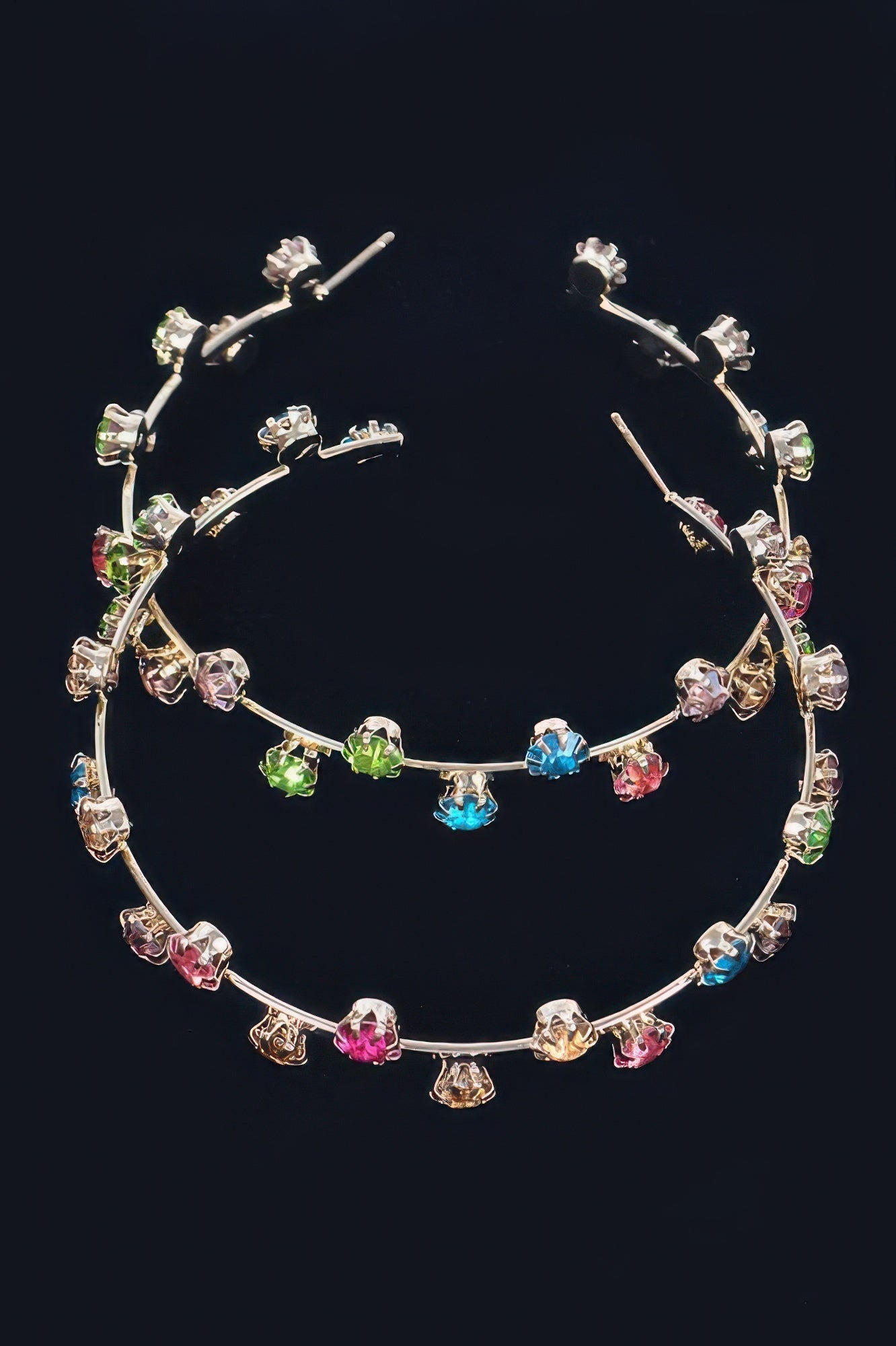 Rhinestone Hoop Earring