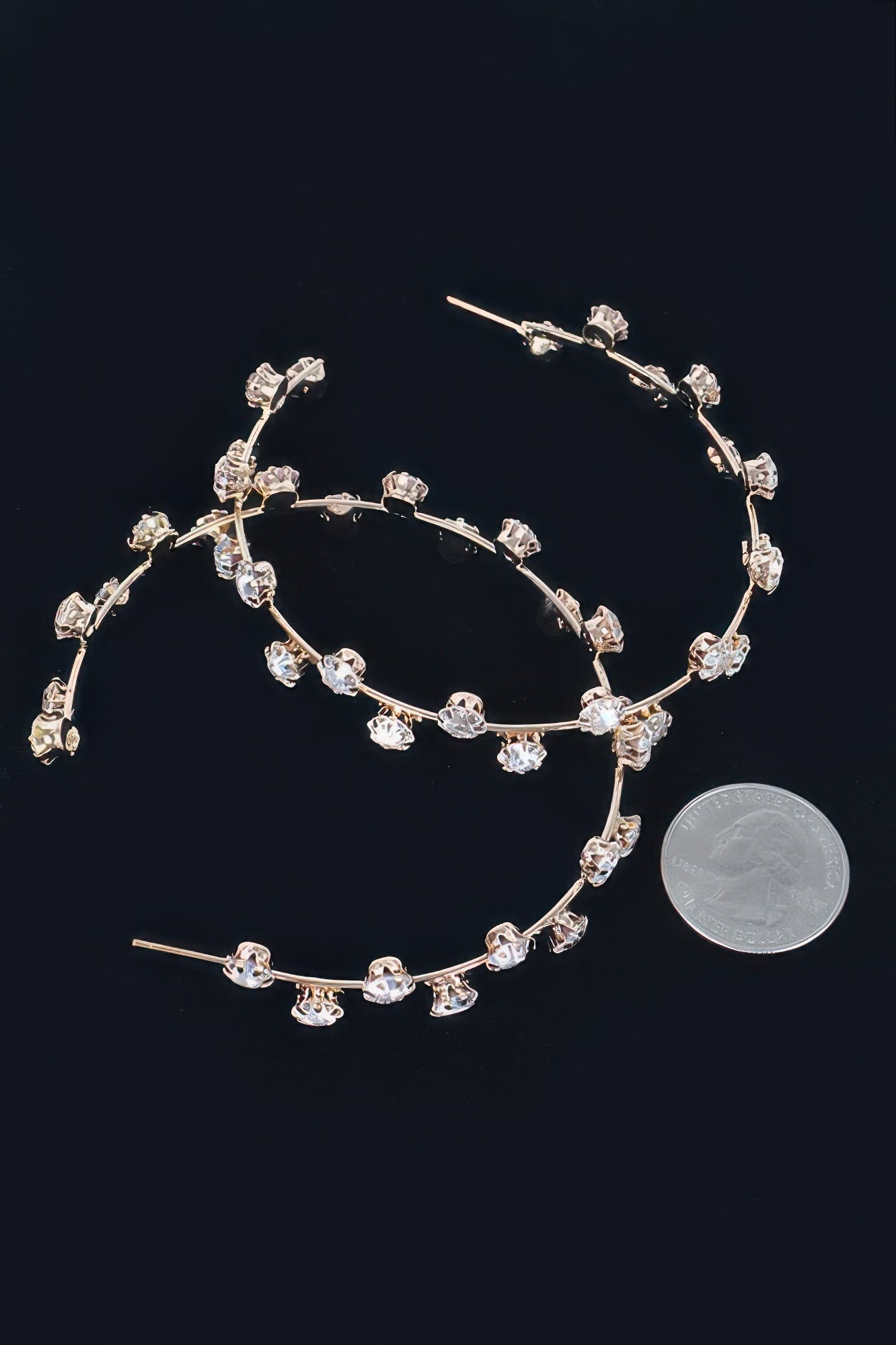 Rhinestone Hoop Earring
