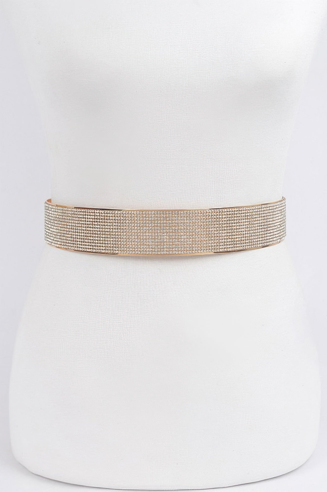 Rhinestone Gold Metal Waist Belt
