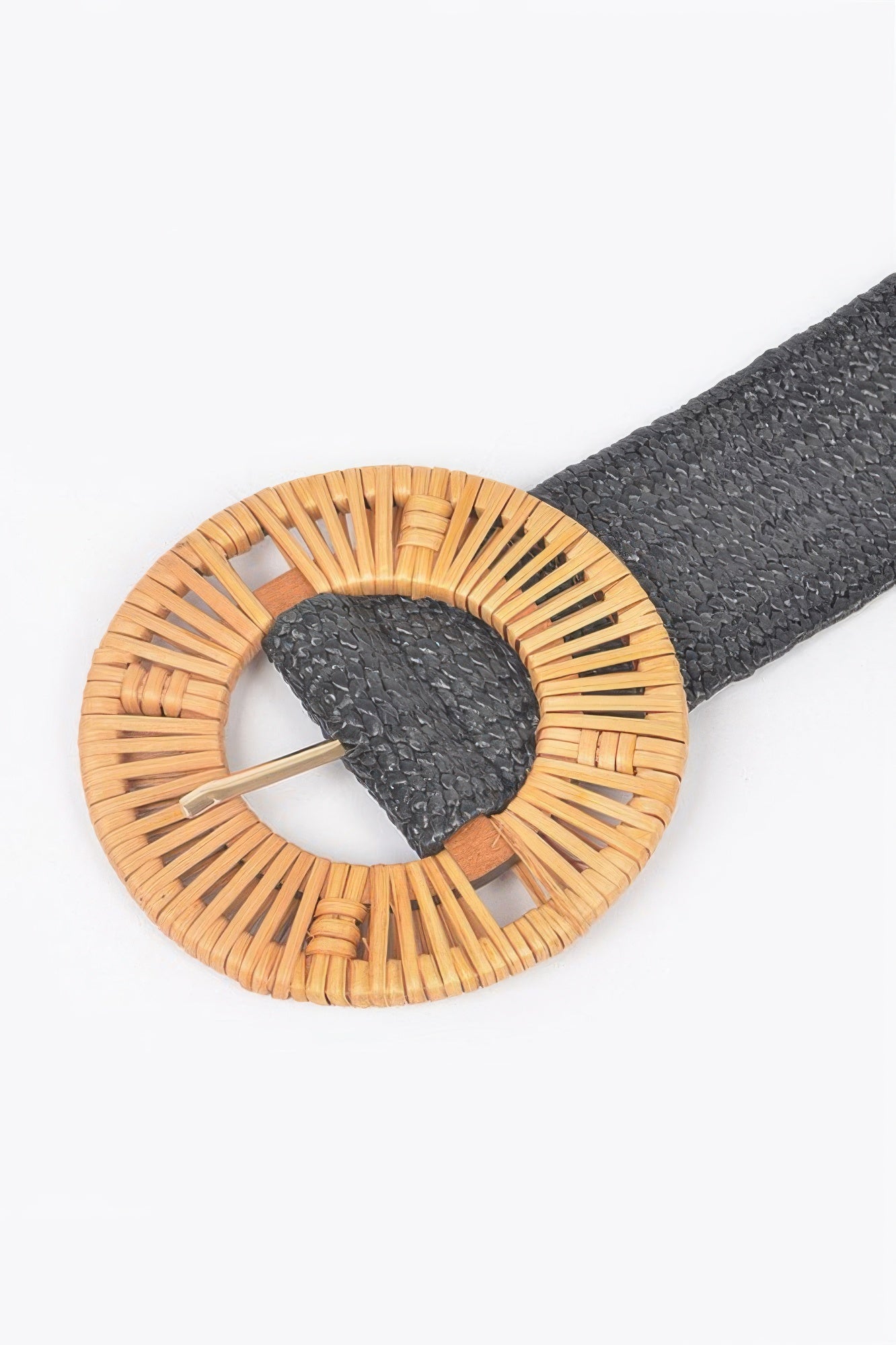 Handmade Bamboo Buckle Plus Size Stretch Belt