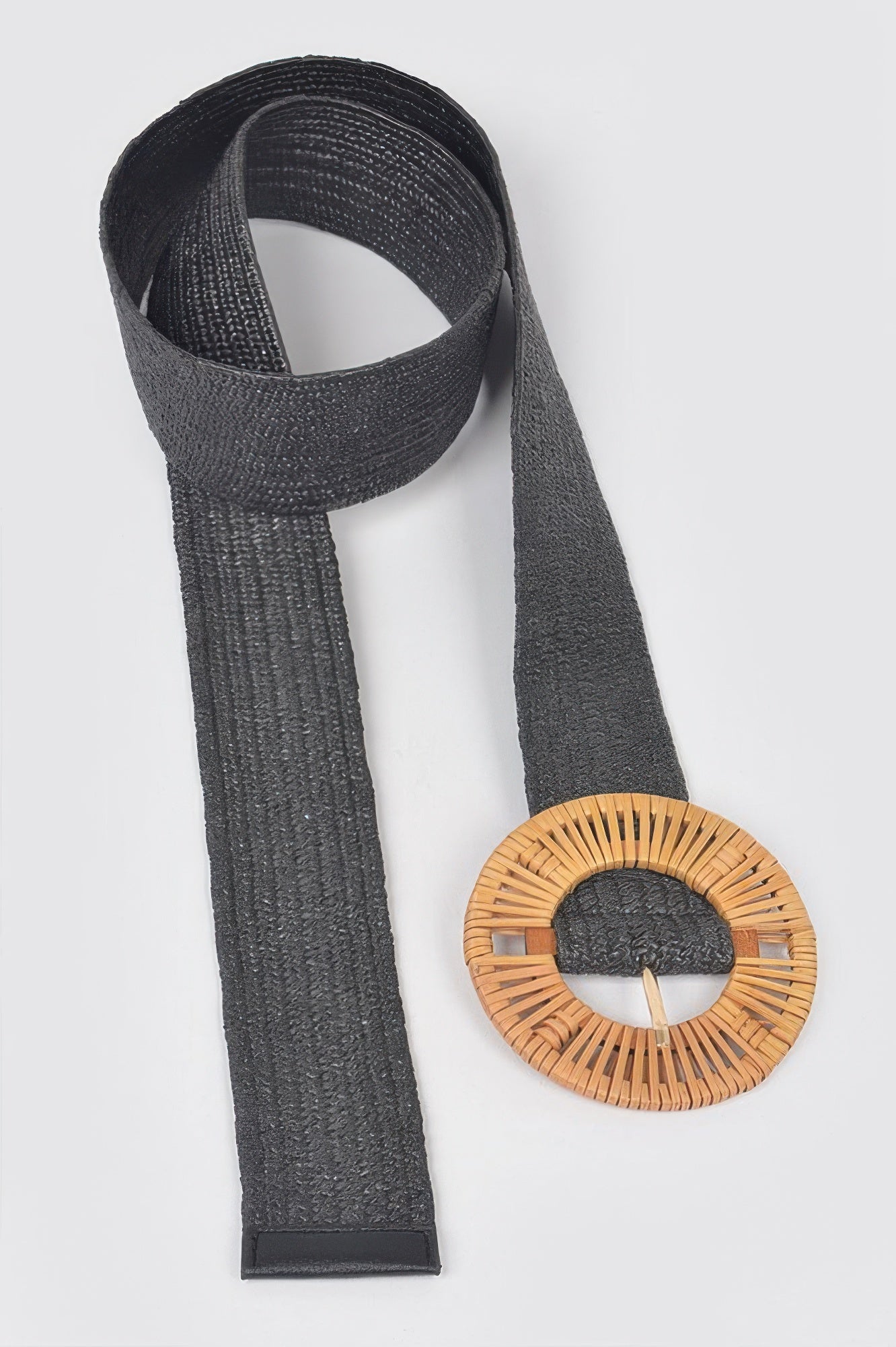 Handmade Bamboo Buckle Plus Size Stretch Belt