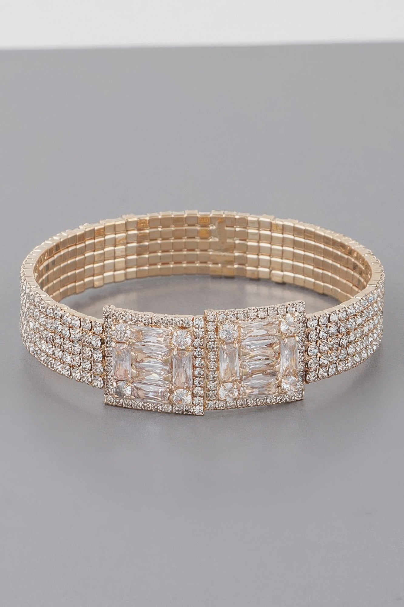 Crystal Block Bracelet