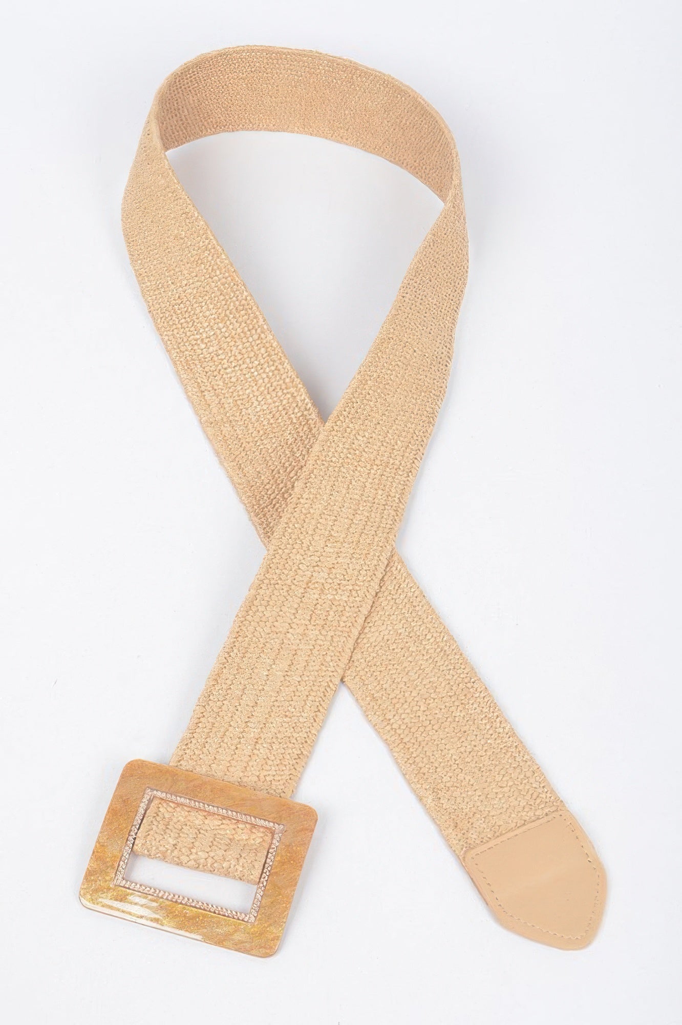 Square Buckle Stretch Belt