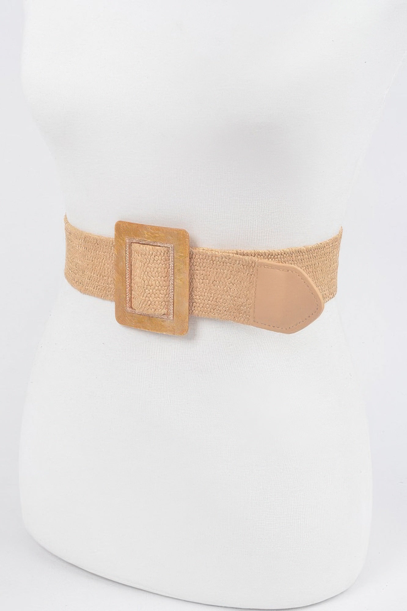 Square Buckle Stretch Belt
